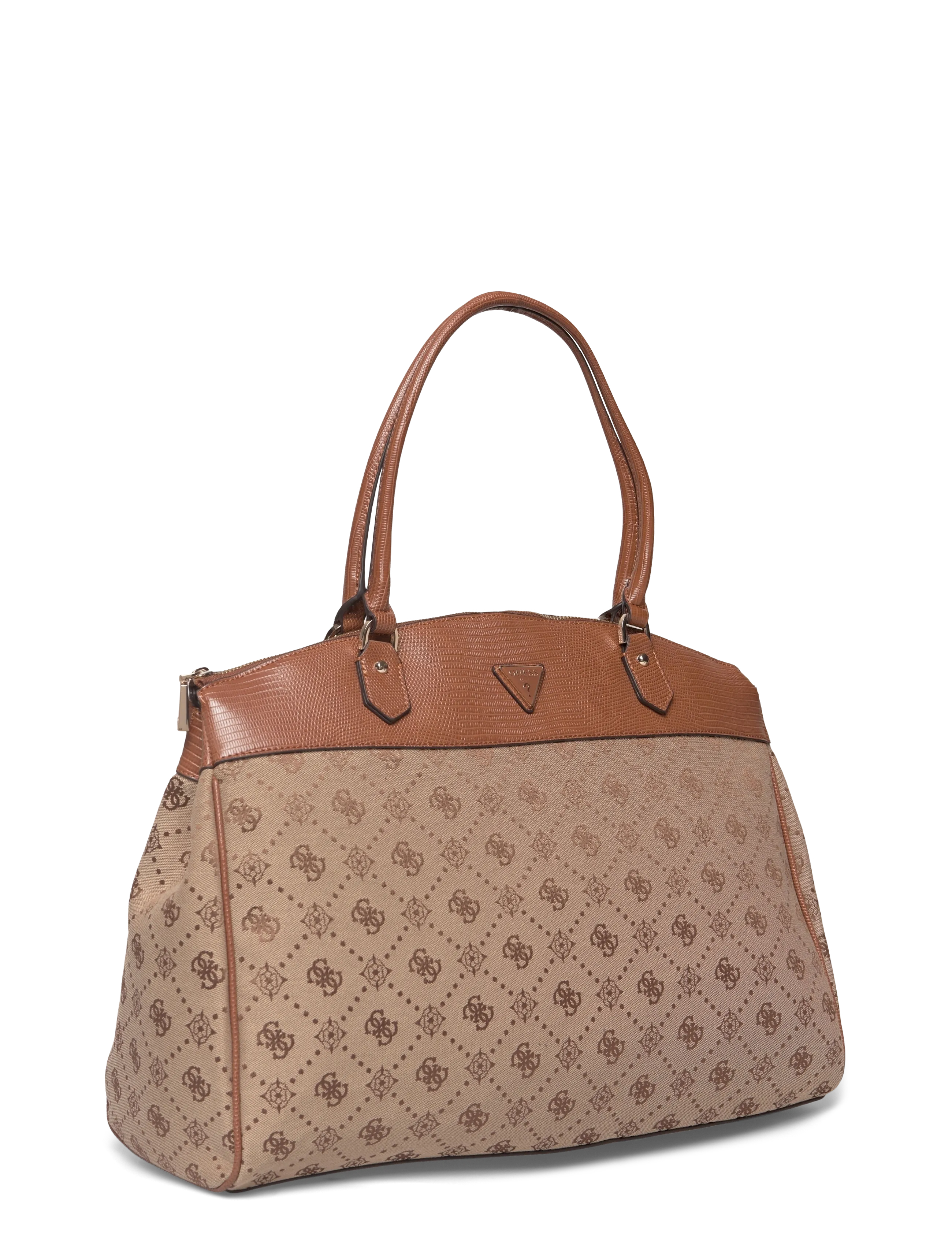 GUESS - MELINDA LOGO DELUXE DOME TOTE - schultertaschen - latte logo - 2
