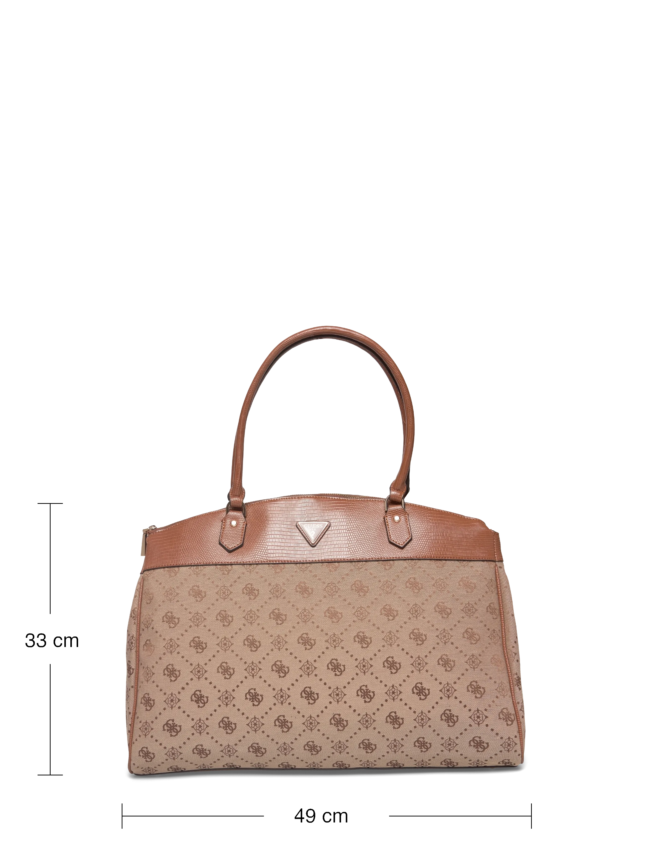 GUESS - MELINDA LOGO DELUXE DOME TOTE - schultertaschen - latte logo - 3