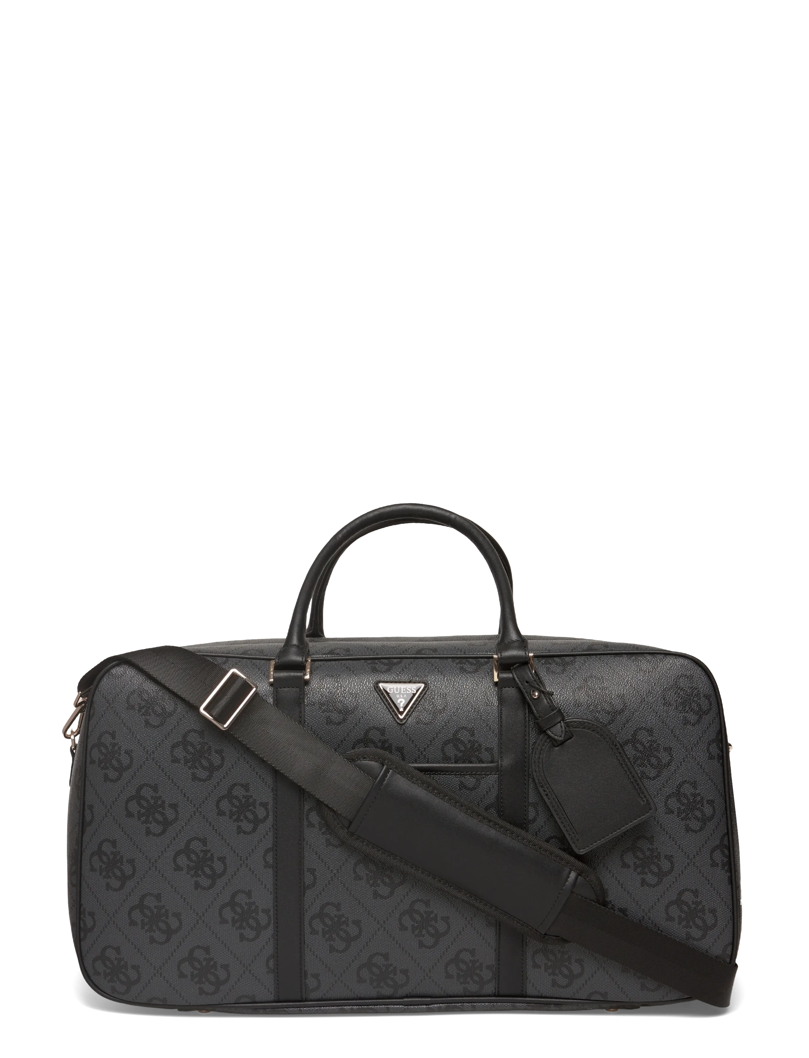 GUESS BERTA WEEKENDER DUFFLE - Weekendväskor - COAL LOGO / grey