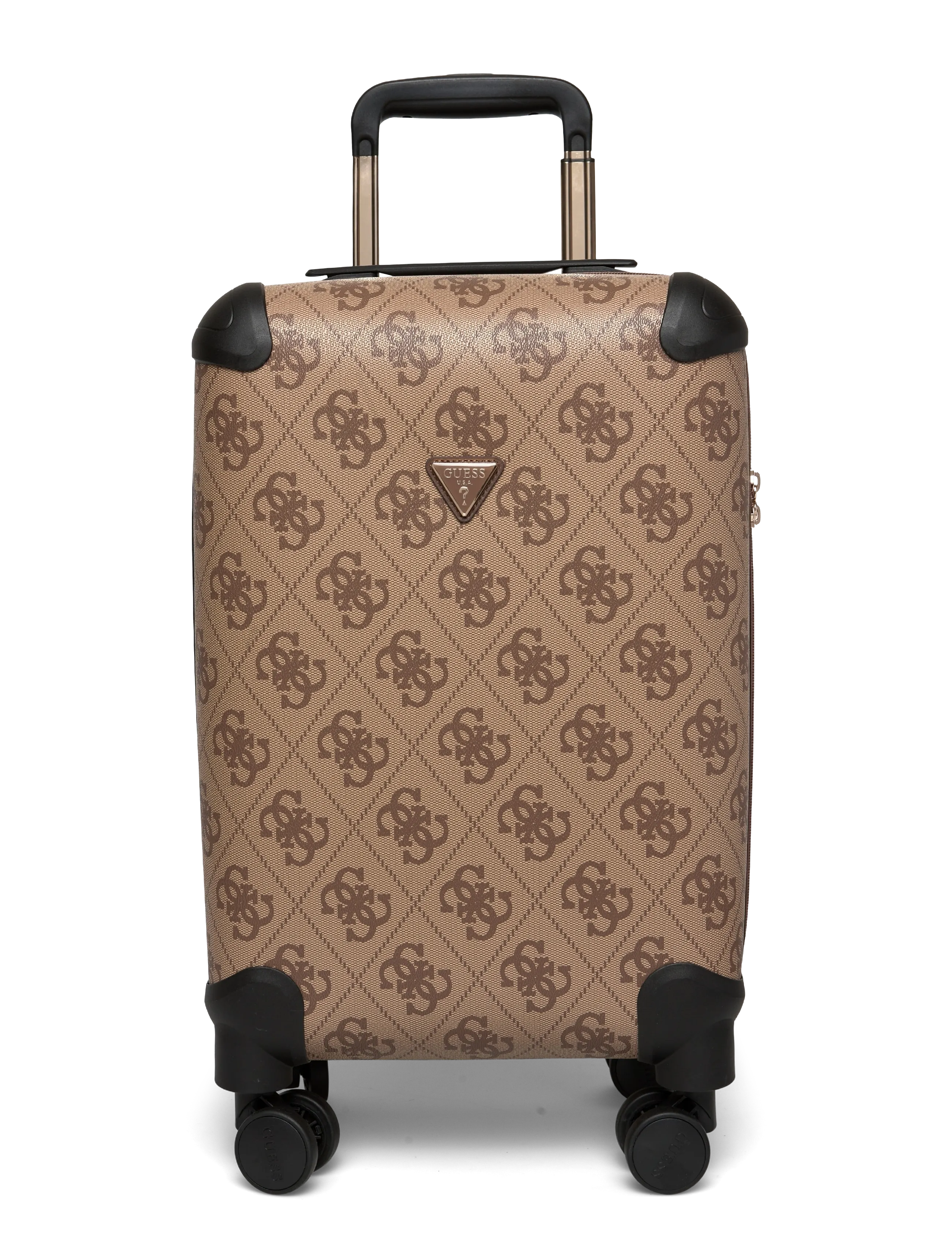 GUESS BERTA 18 IN 8-WHEELER - Laukut - LATTE LOGO/BROWN / beige