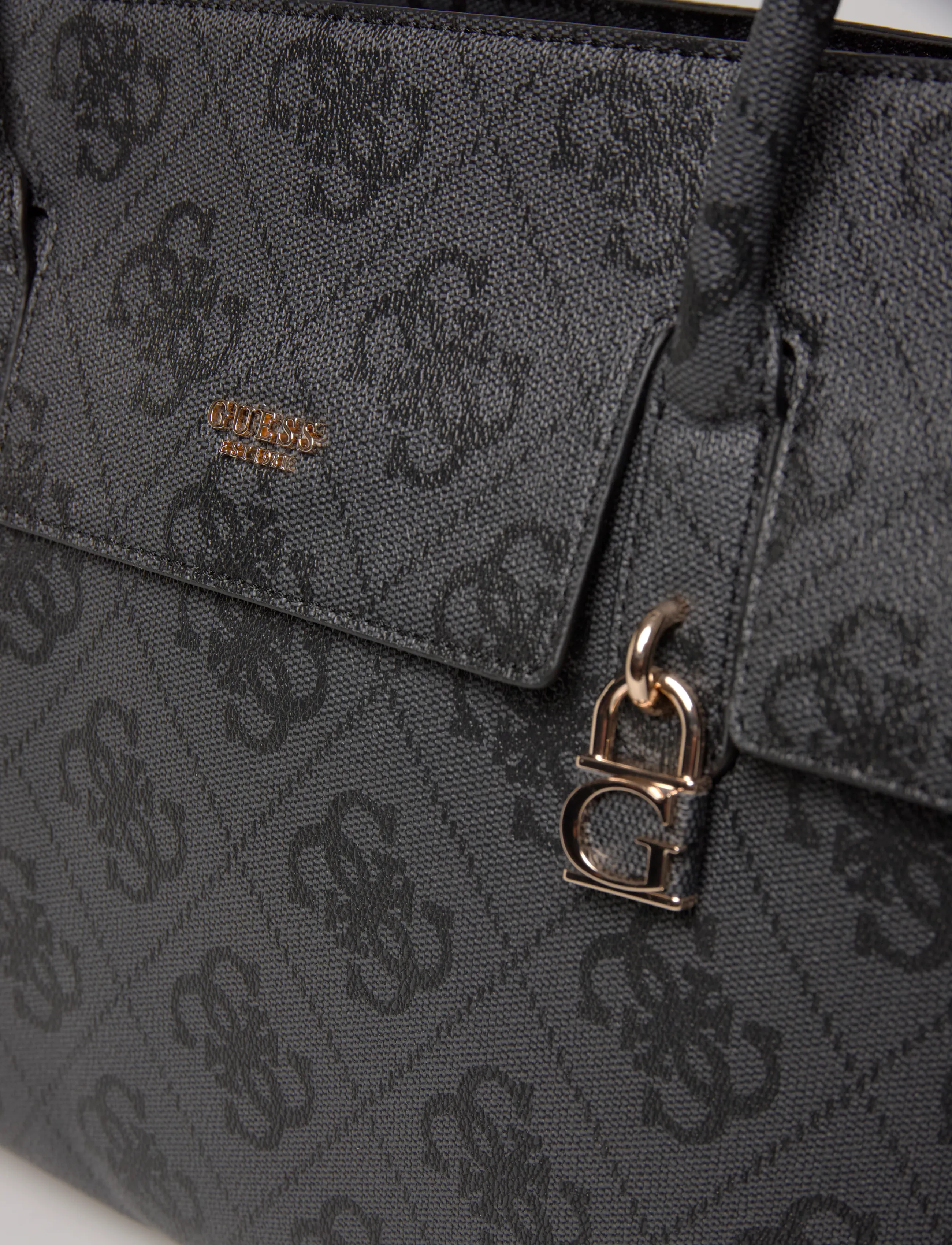 GUESS - KIERA TOTE - coal logo - 2