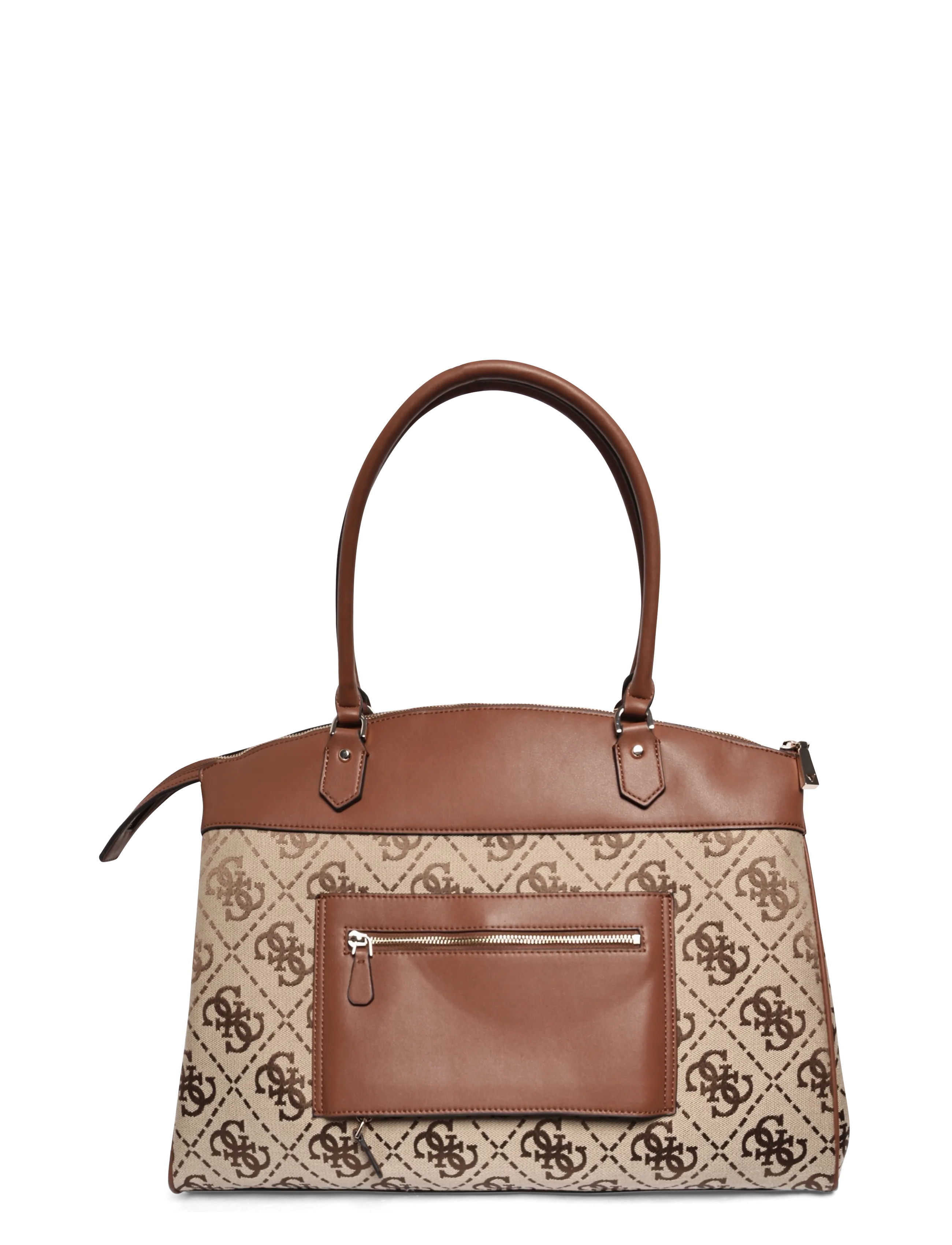 GUESS - AUDREY LOGO DELUXE DOME TOTE - cognac logo - 1