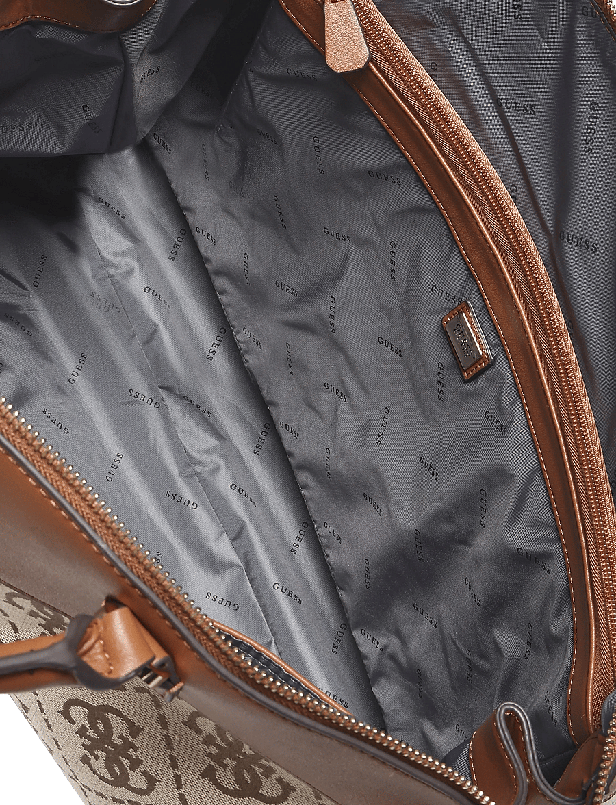 GUESS - AUDREY LOGO DELUXE DOME TOTE - tote bags - cognac logo - 3