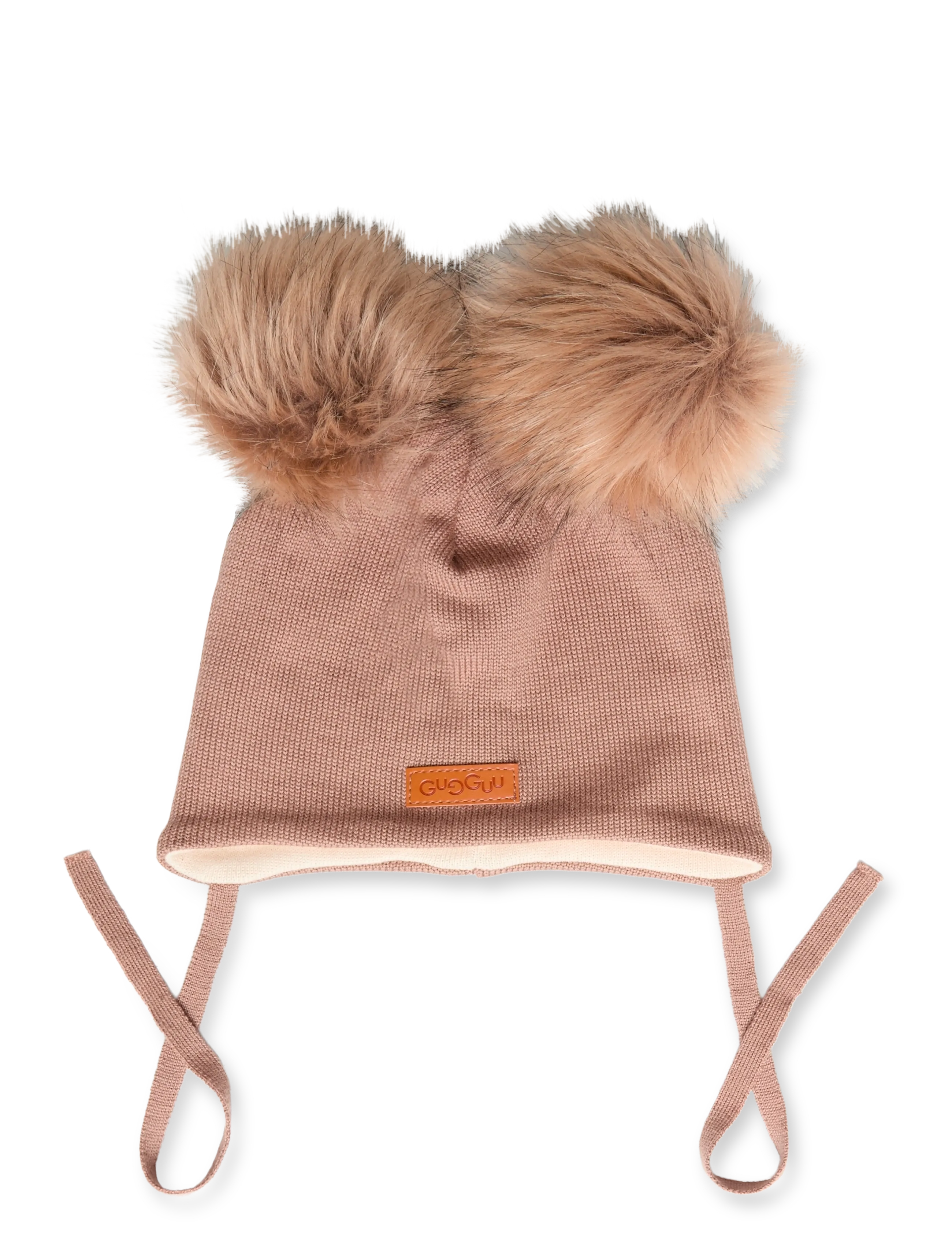 Gugguu Merino Double Furry Baby Beanie - Wintermützen - GOLDEN KINDNESS / beige
