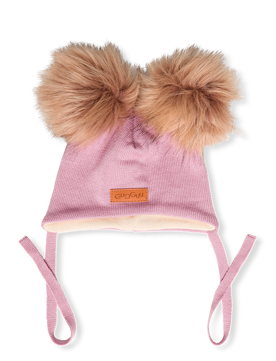 Gugguu - Merino Double Furry Baby Beanie - babymützen - meadow mallow - 0
