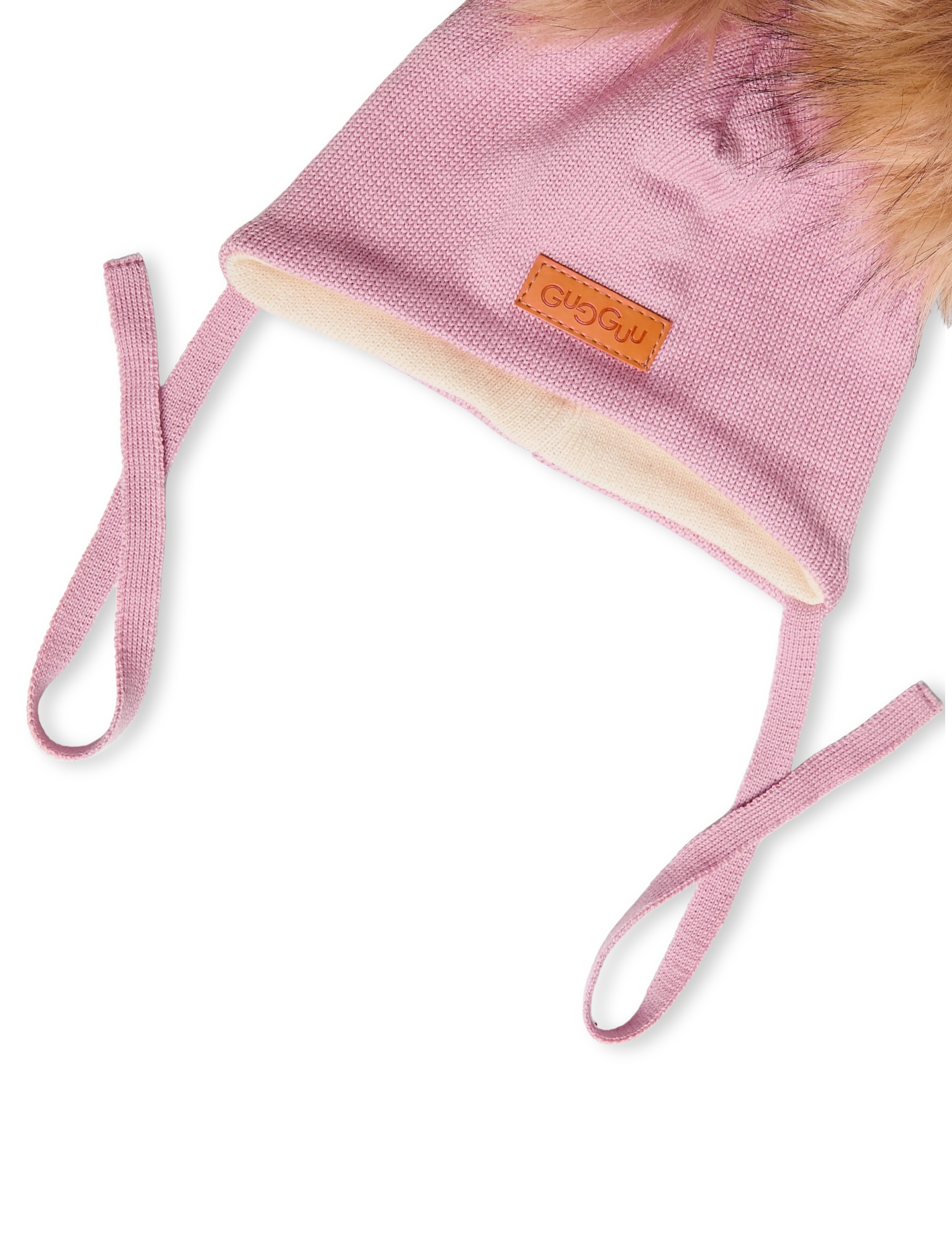Gugguu - Merino Double Furry Baby Beanie - babymützen - meadow mallow - 2