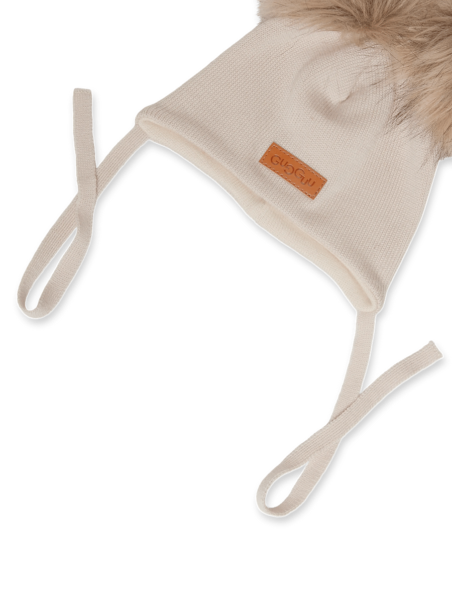 Gugguu - Merino Double Furry Baby Beanie - babymützen - moonbeam - 2