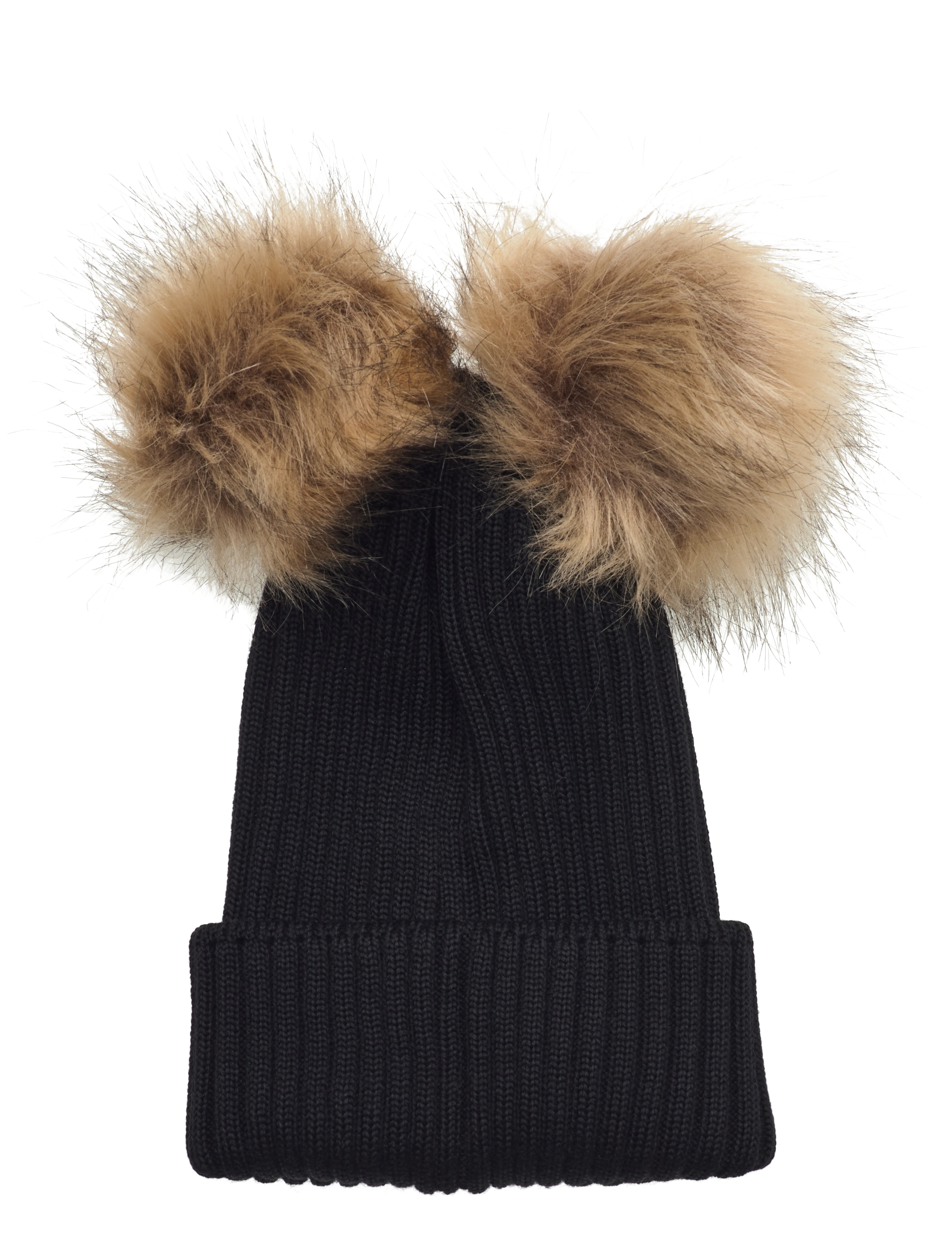 Gugguu - Merino Double Furry Beanie - beanies - black - 2