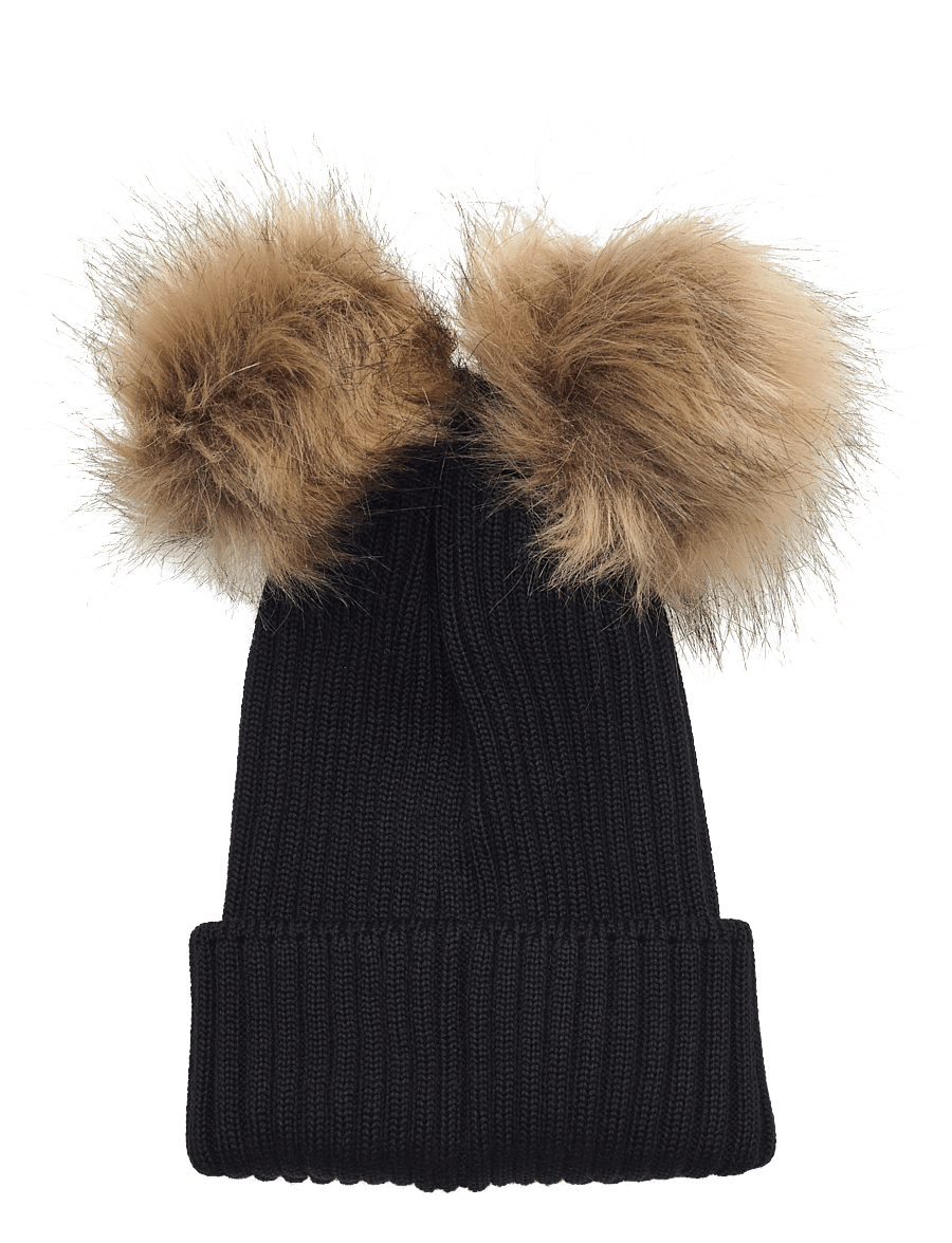 Gugguu - Merino Double Furry Beanie - beanies - black - 2