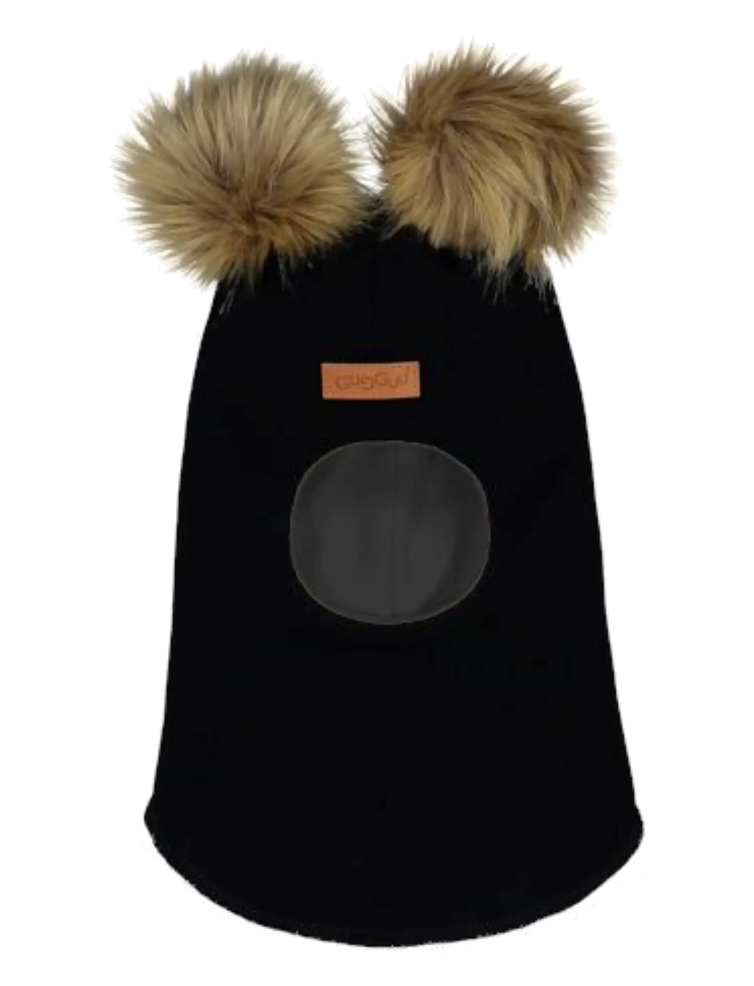 Gugguu Merino Furry Balaclava - Wintersport - BLACK / black
