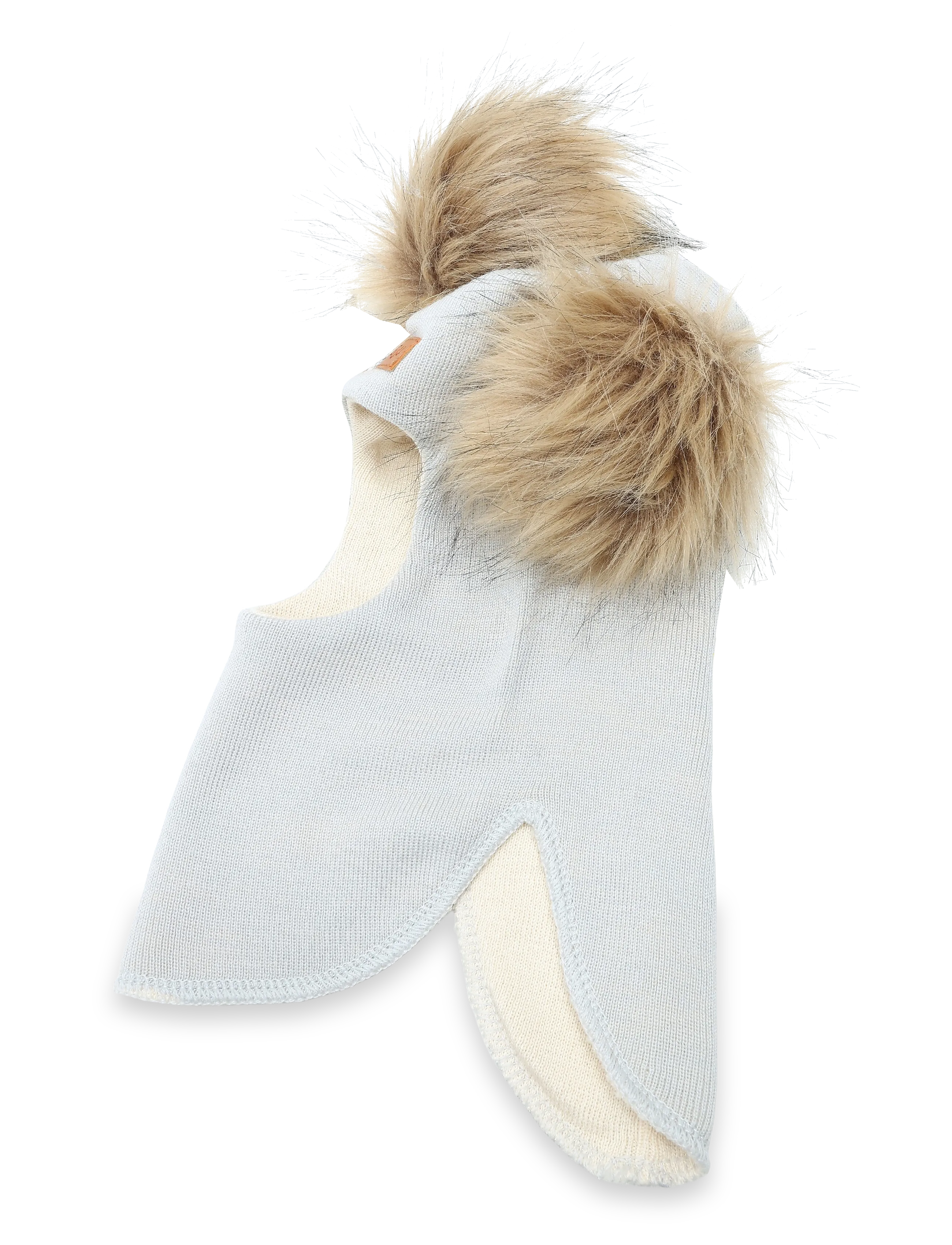 Gugguu - Merino Furry Balaclava - winter accessories - morning mist - 1