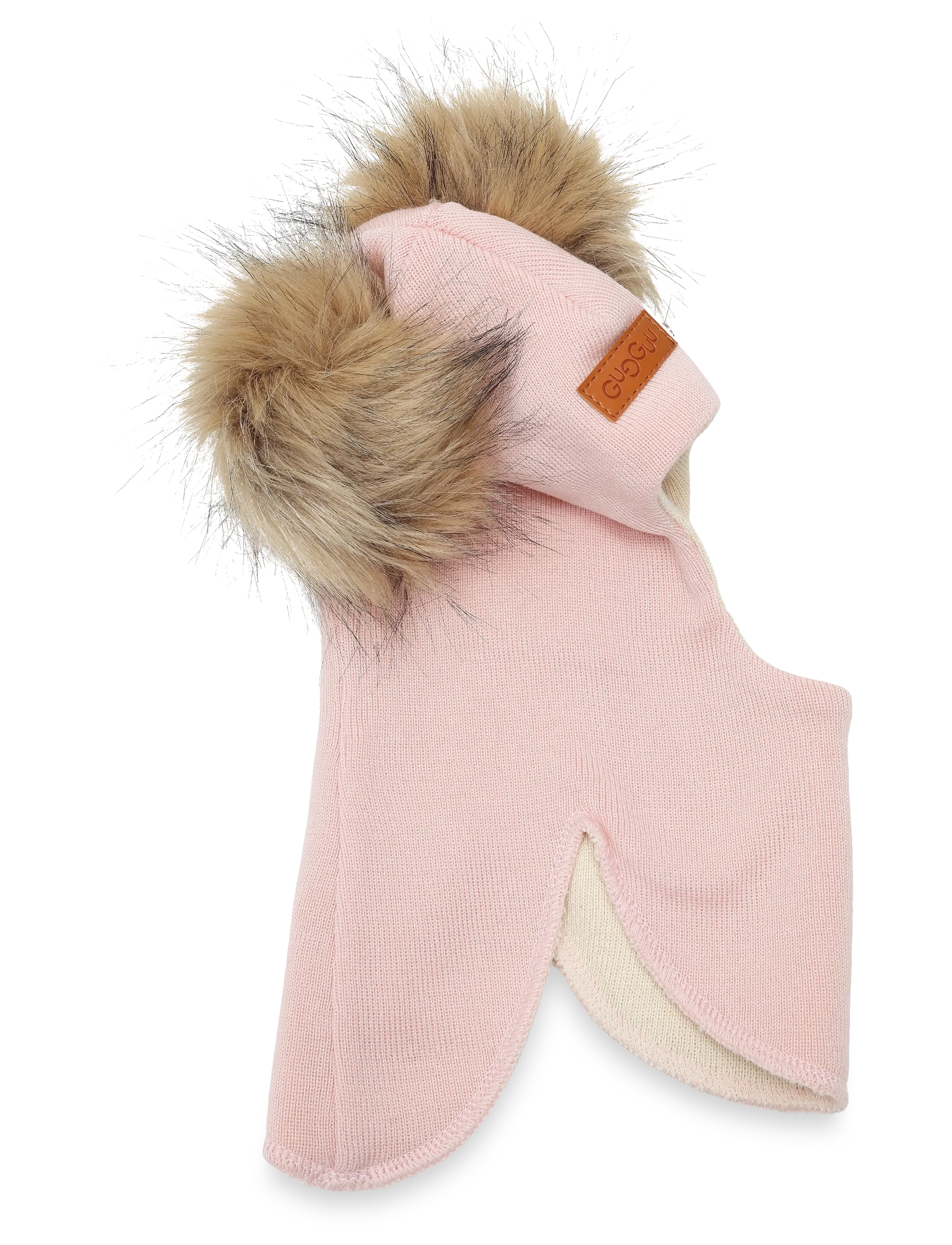 Gugguu Merino Furry Balaclava - Mützen - ROSE GLOW / pink/rose