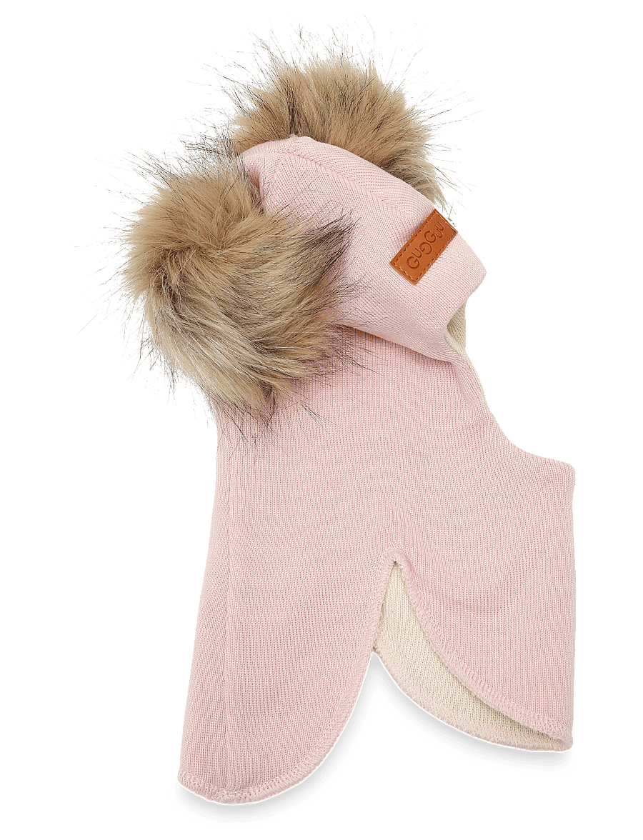 Gugguu - Merino Furry Balaclava - vinter tilbehør - rose glow - 0