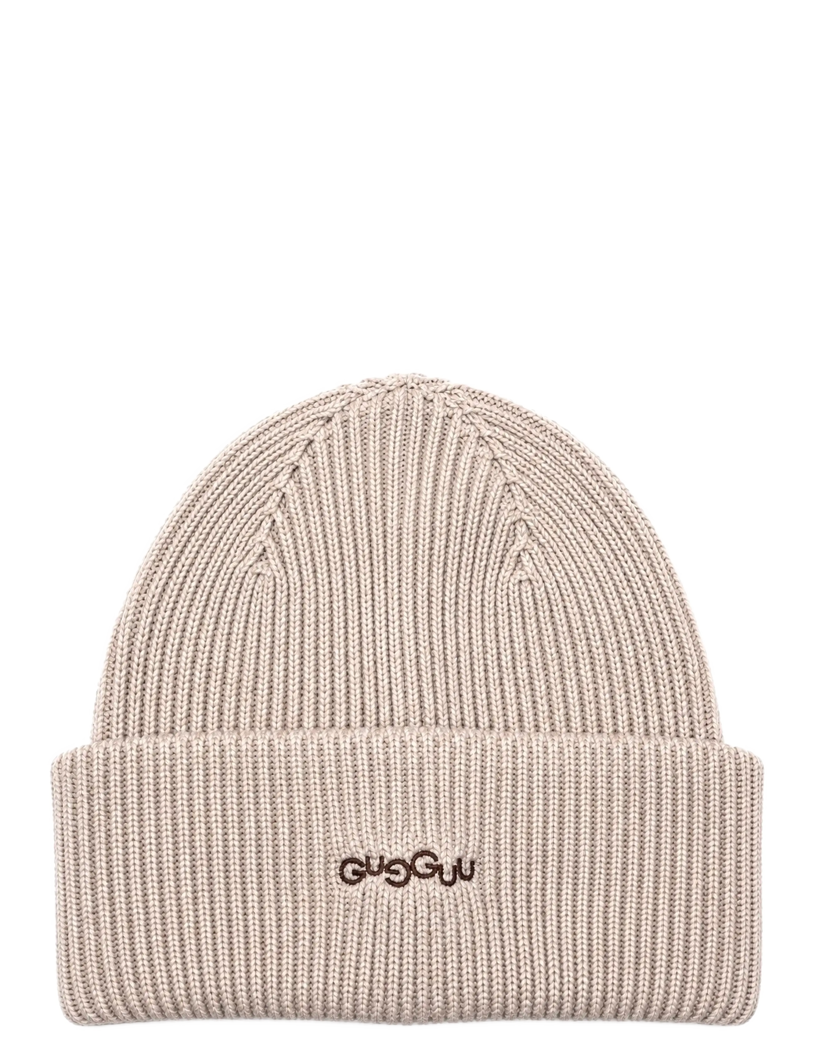 Gugguu Merino Ribbed Hat - Aksessuaarid - MOONBEAM / cream