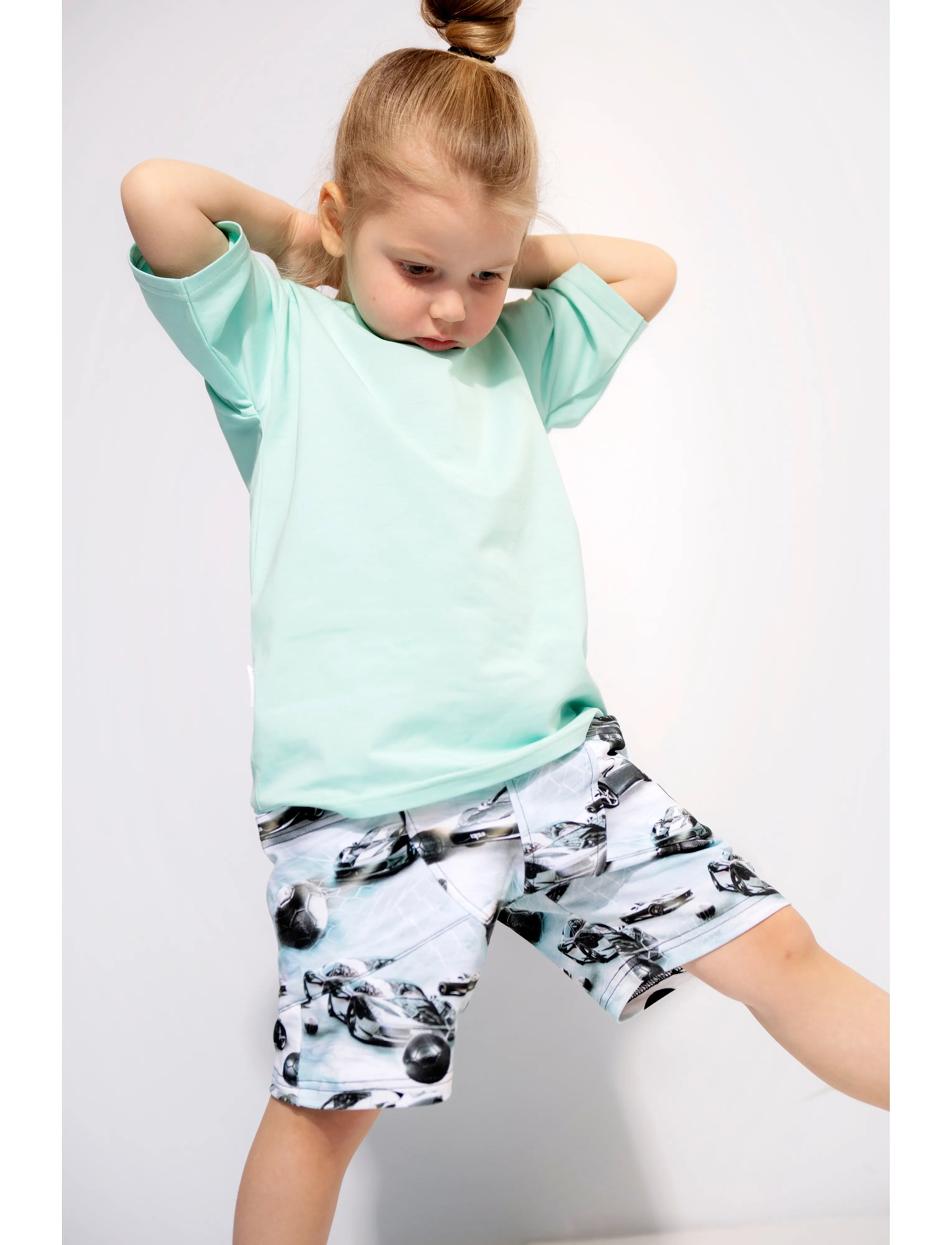 Gugguu Print College Baggy Shorts, 98, Mehrfarbig/gemustert - Sweat Kinder