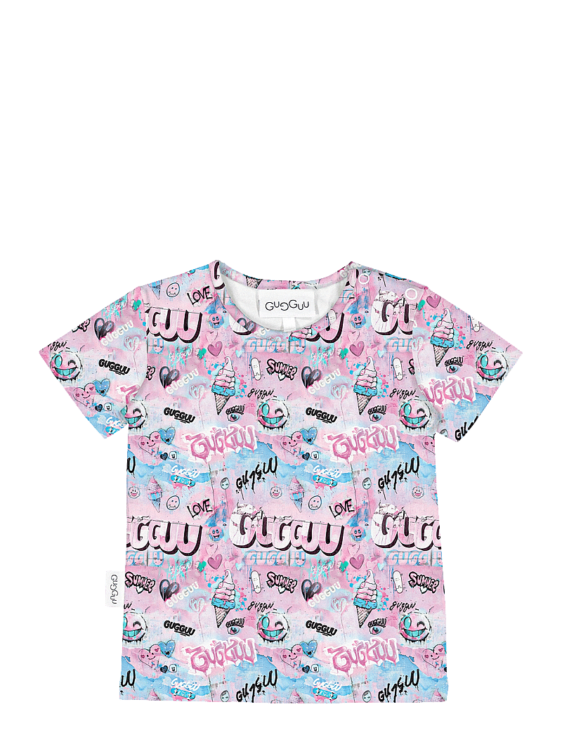 Gugguu - Print Relax T-shirt - kortärmade t-shirts - graffiti - 0