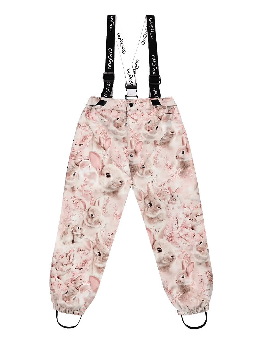 Gugguu - Print Winter Pants - bunnies - 0