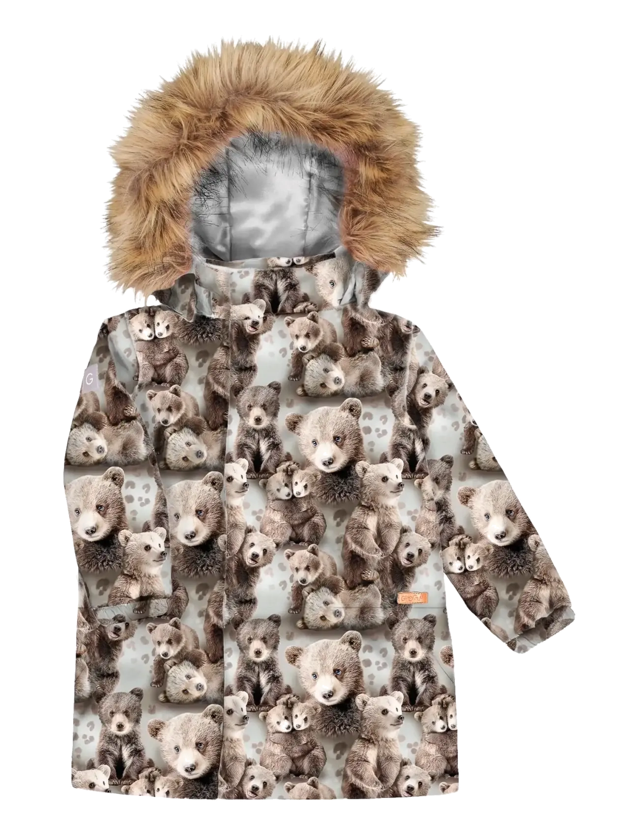 Gugguu Print Winter Parka - Gugguu - BEARS / brown