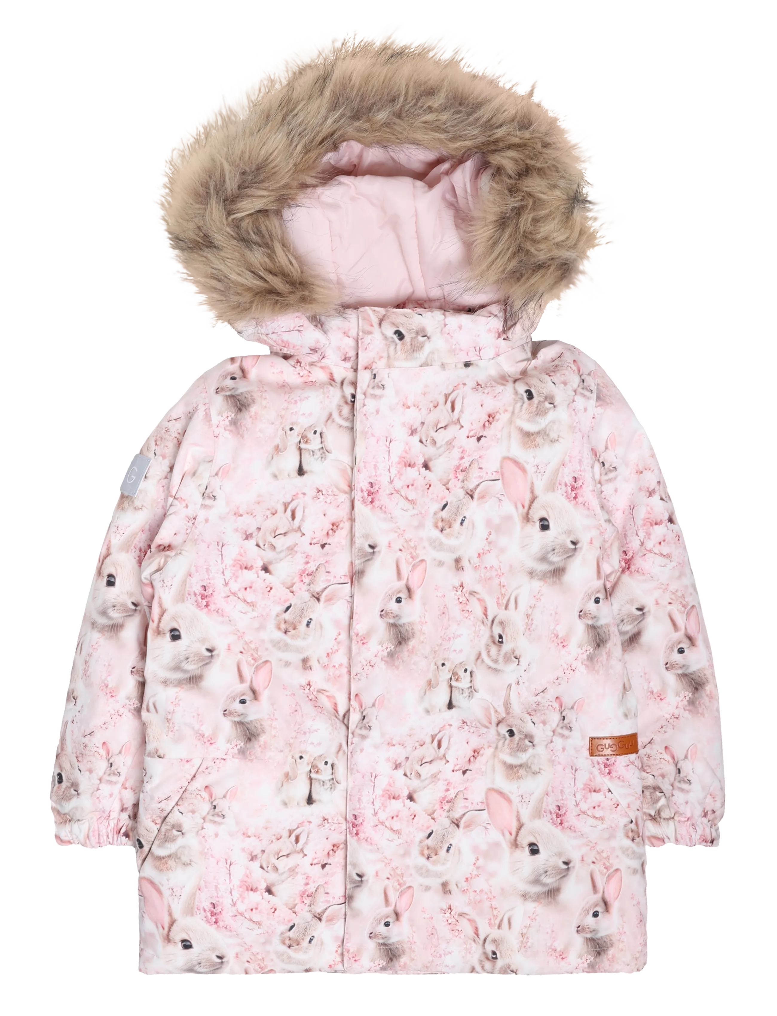 Gugguu Print Winter Parka - Gugguu - BUNNIES / pink/rose