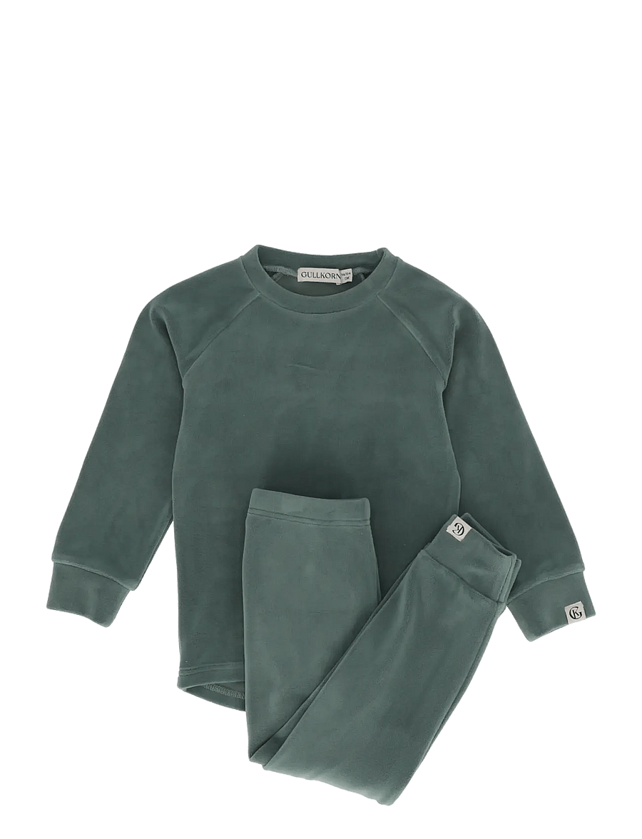 Gullkorn - Jona Fleece-set - underställsset - dusty green - 1