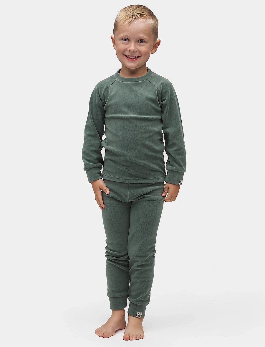 Gullkorn - Jona Fleece-set - underställsset - dusty green - 0