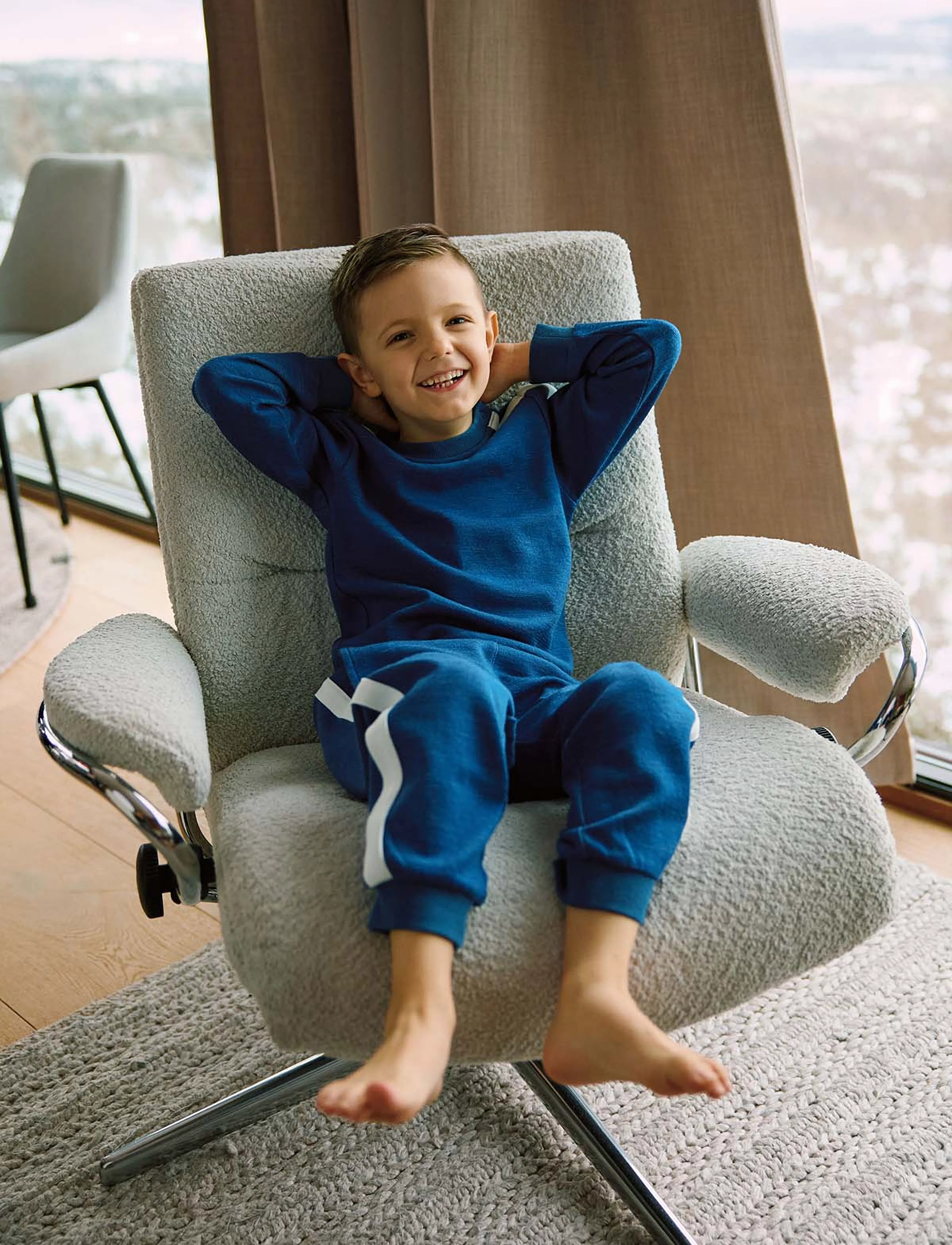 Gullkorn - Syen Wool Pant - mjukisbyxor - d blue - 4