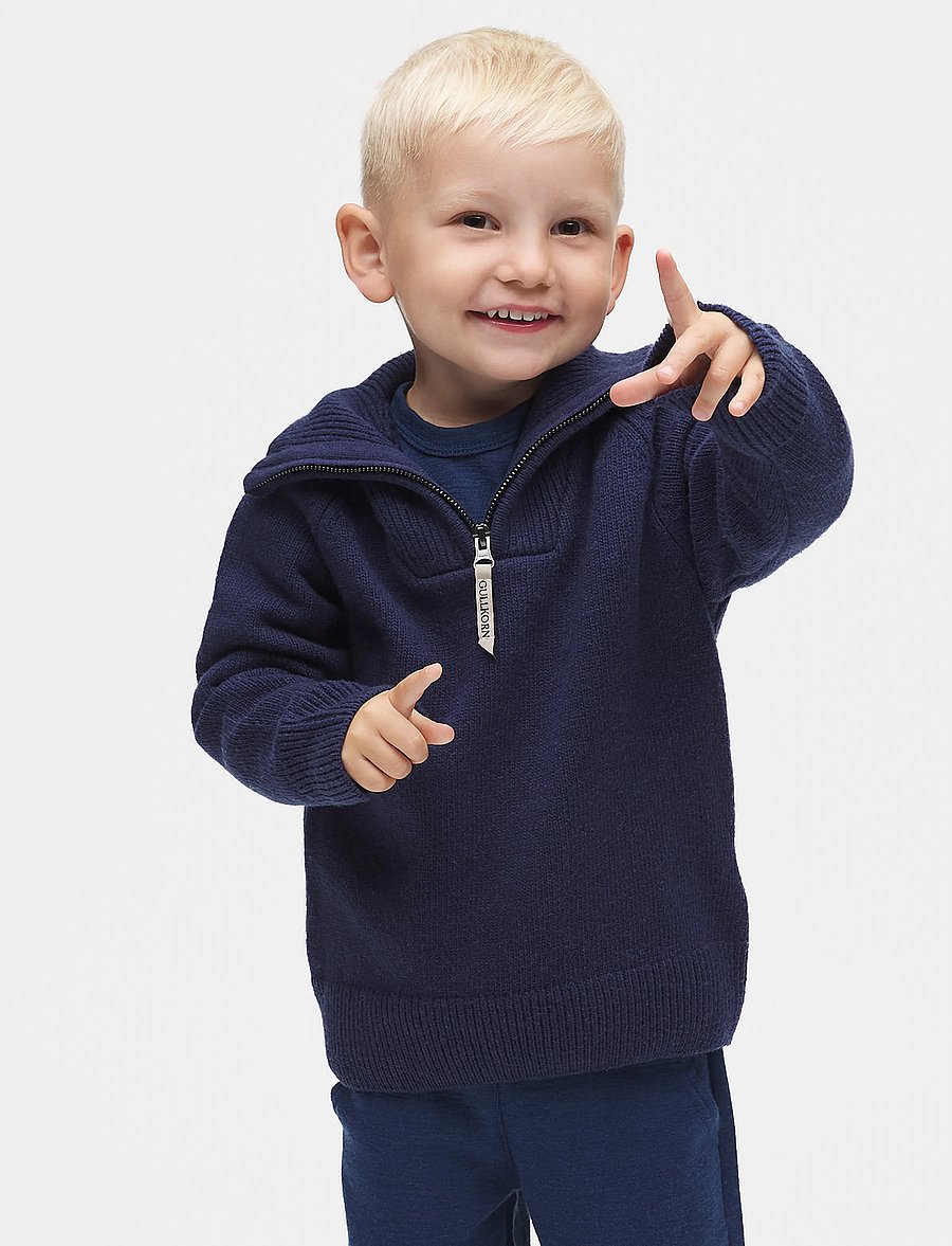 Gullkorn - Thorit Wool Sweater - pullover - d blue - 0