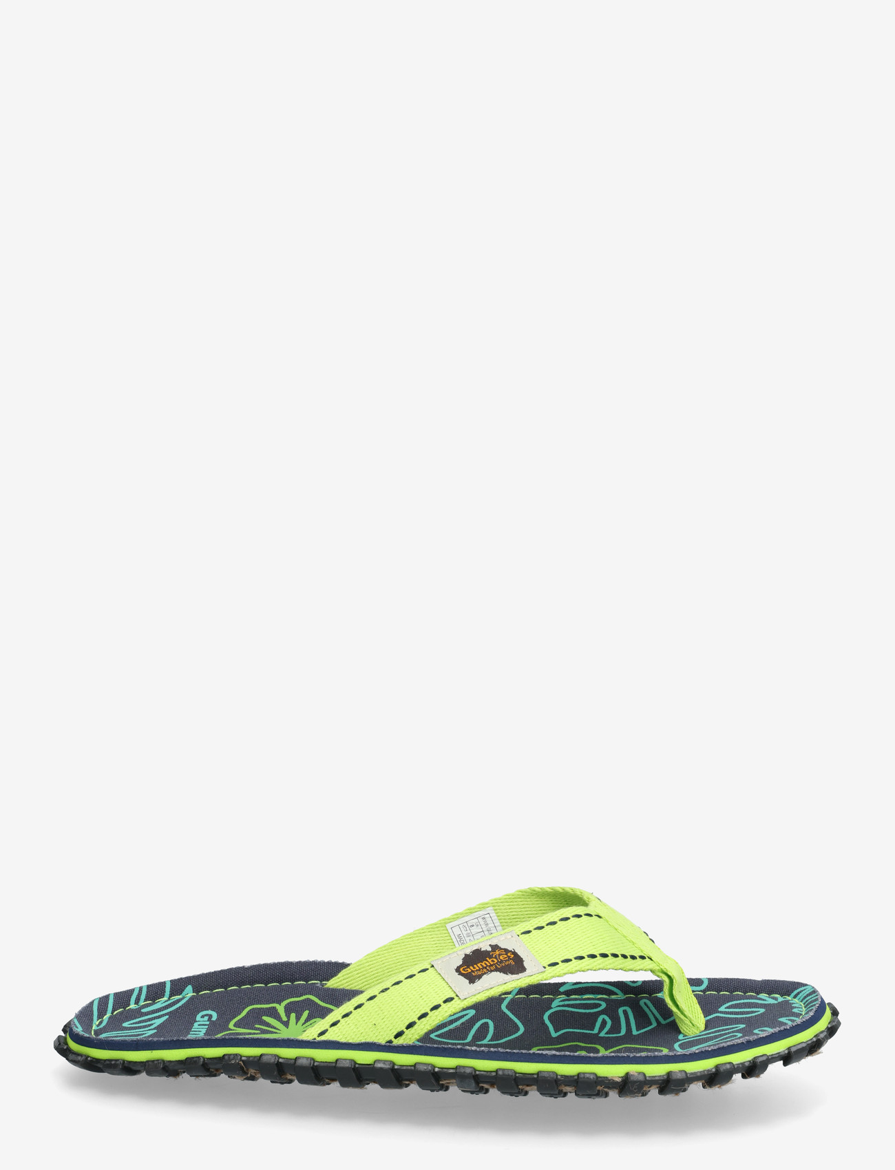 Gumbies - ISLANDER - laveste priser - lime hibiscus - 1