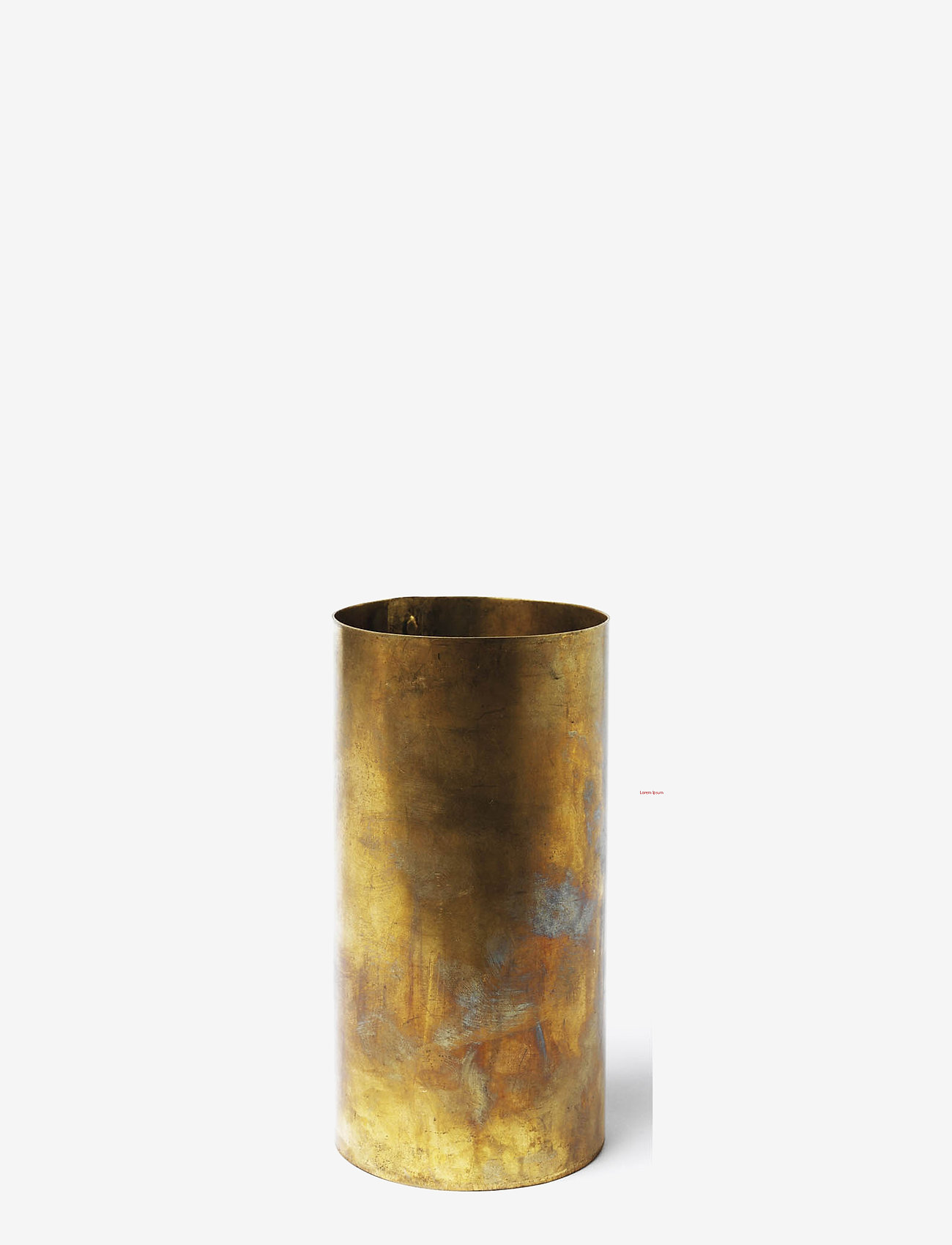 H. Skjalm P. - Cylinder vase - raw brass - 0