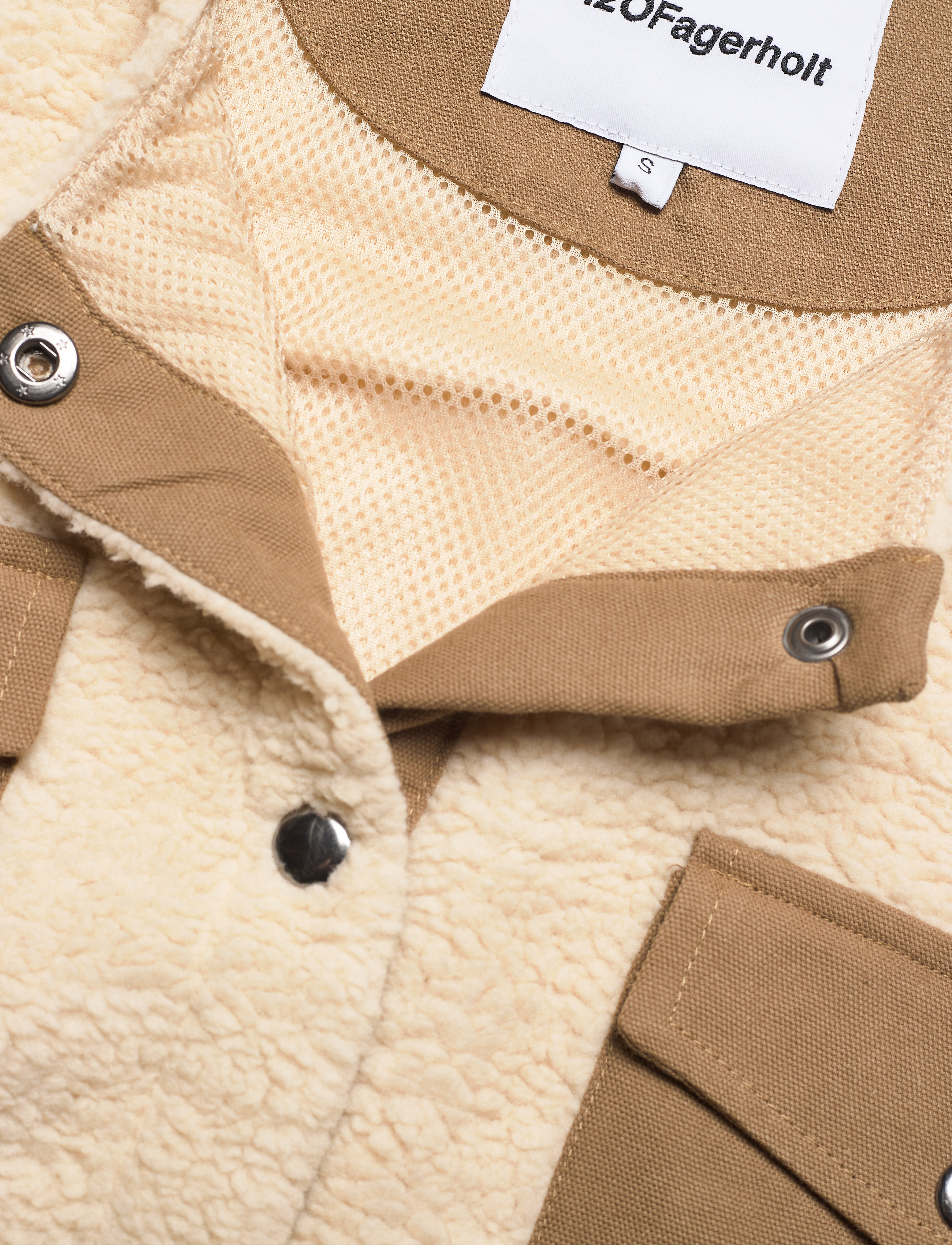 H2O Fagerholt - Checket Pile Shirt Jacket - beige - 2