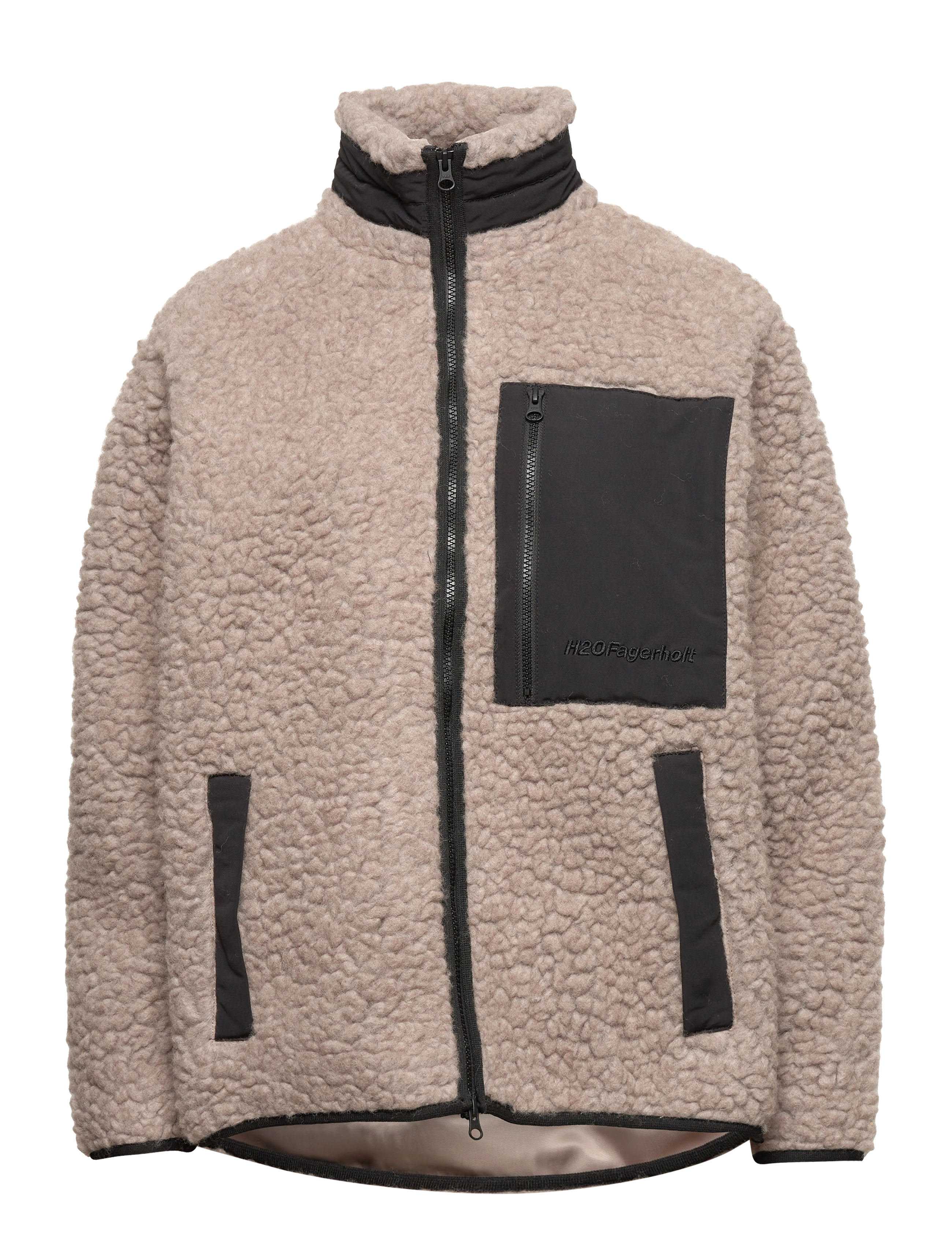 H2O Fagerholt - Issam Pile Jacket - light elephant - 0