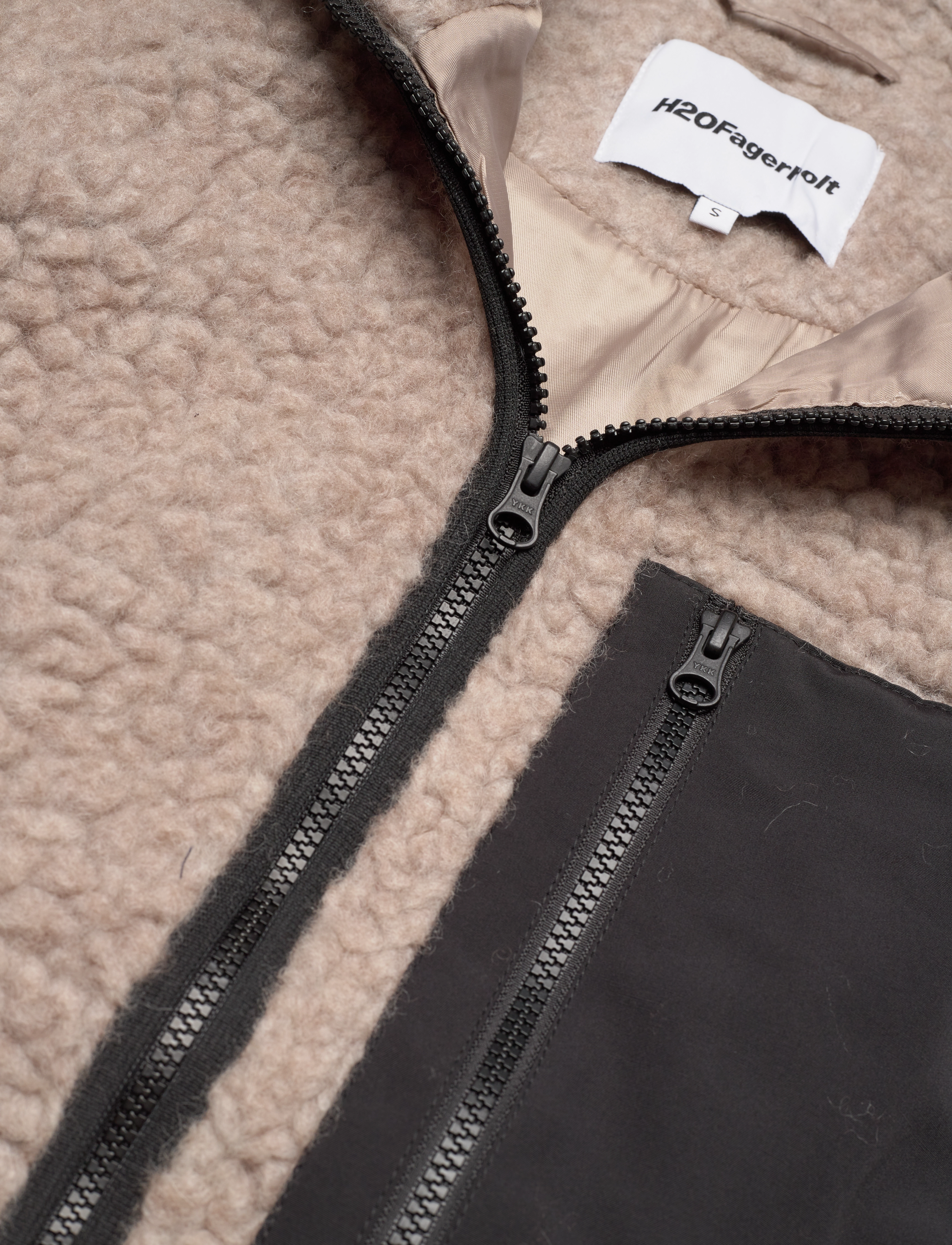 H2O Fagerholt - Issam Pile Jacket - light elephant - 3