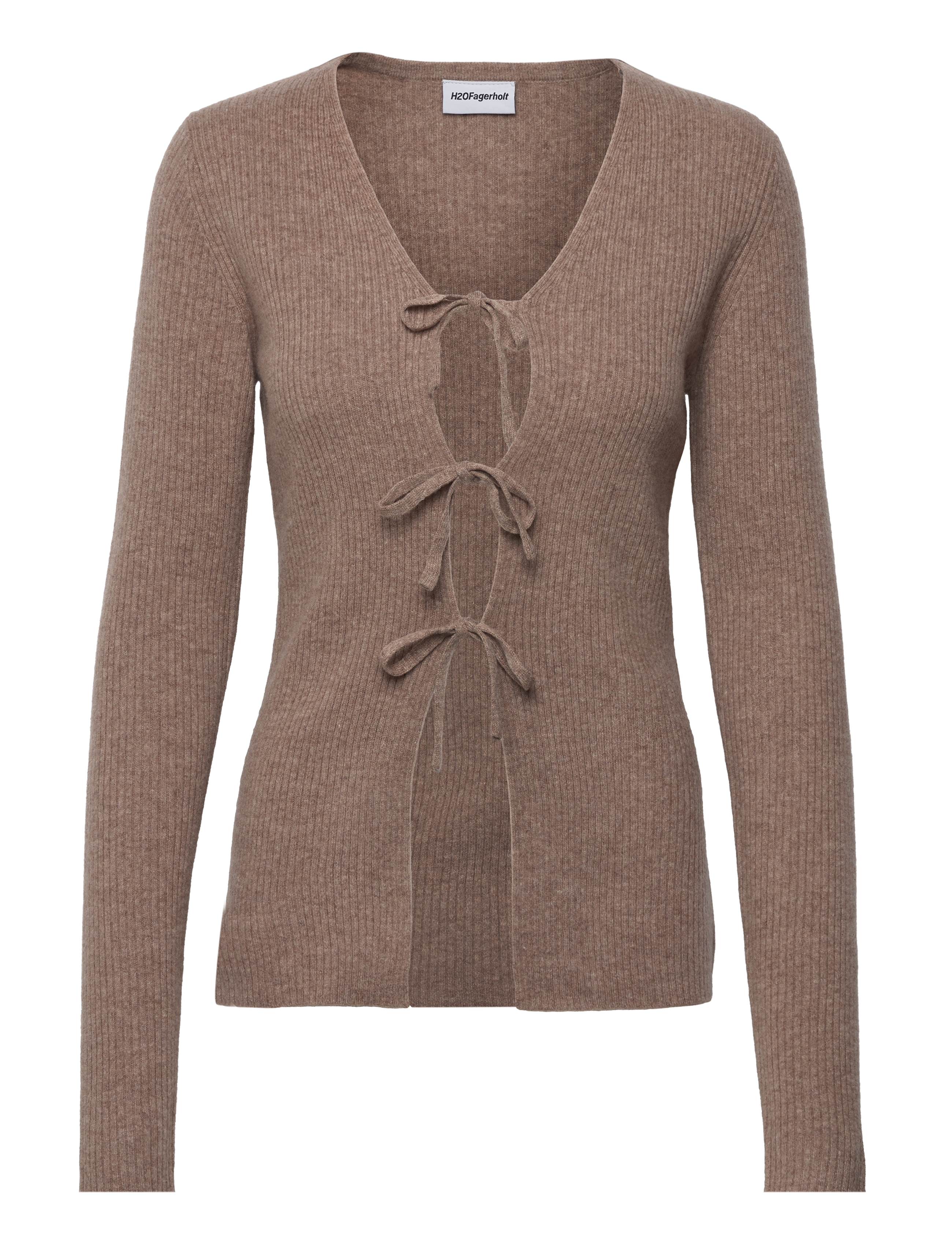 H2O Fagerholt Finest Top - Cardigans - WALNUT MELANGE / brown