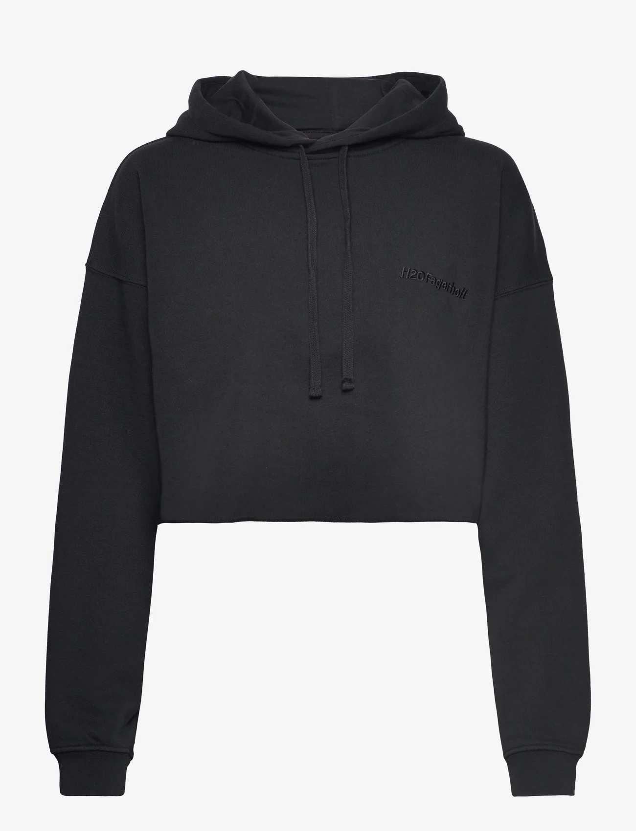 H2O Fagerholt - Pro Cropped Sweat Hoodie - sweatshirts & hoodies - black - 0