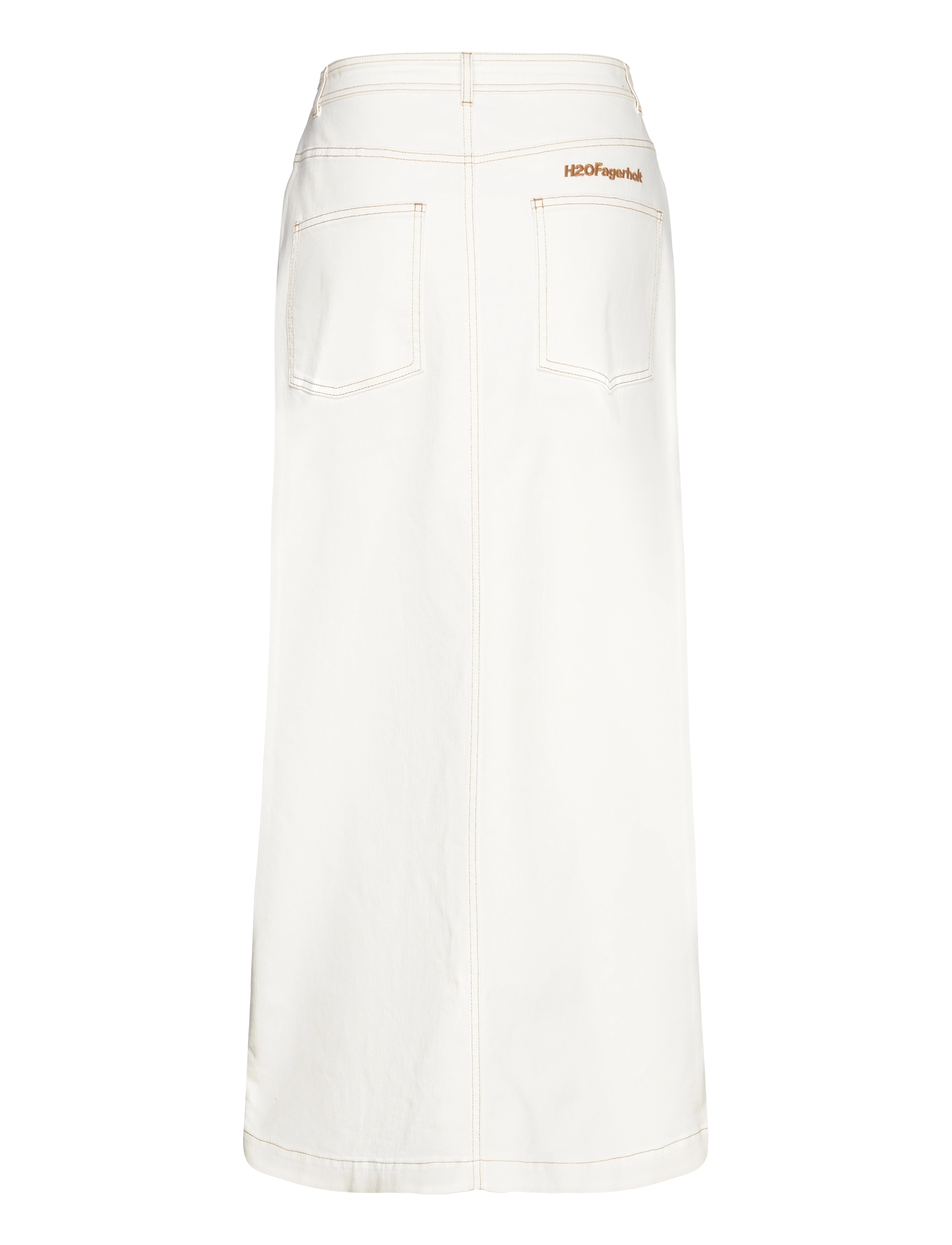 H2O Fagerholt - Classic jeans skirt - bleistiftröcke - cream white - 1