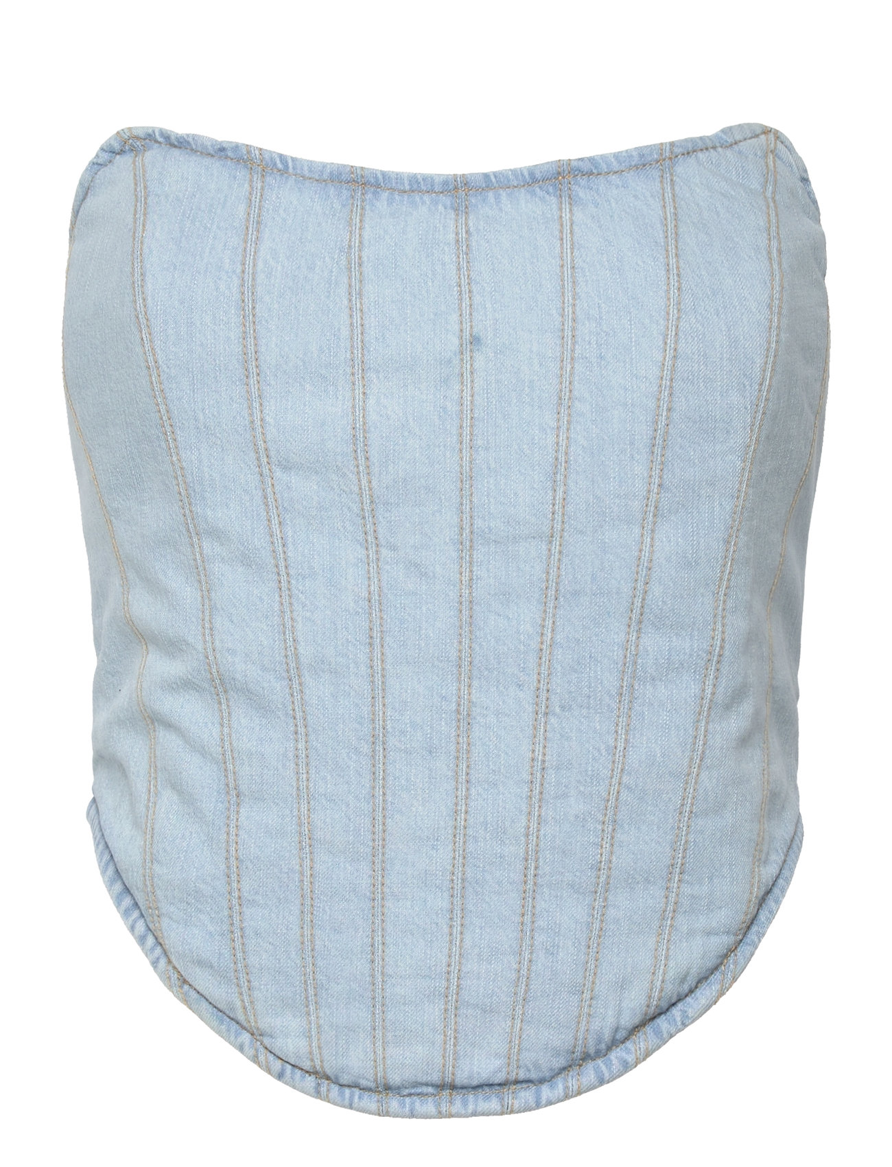 H2O Fagerholt - Aljinz Corsage - crop tops - light blue denim - 0