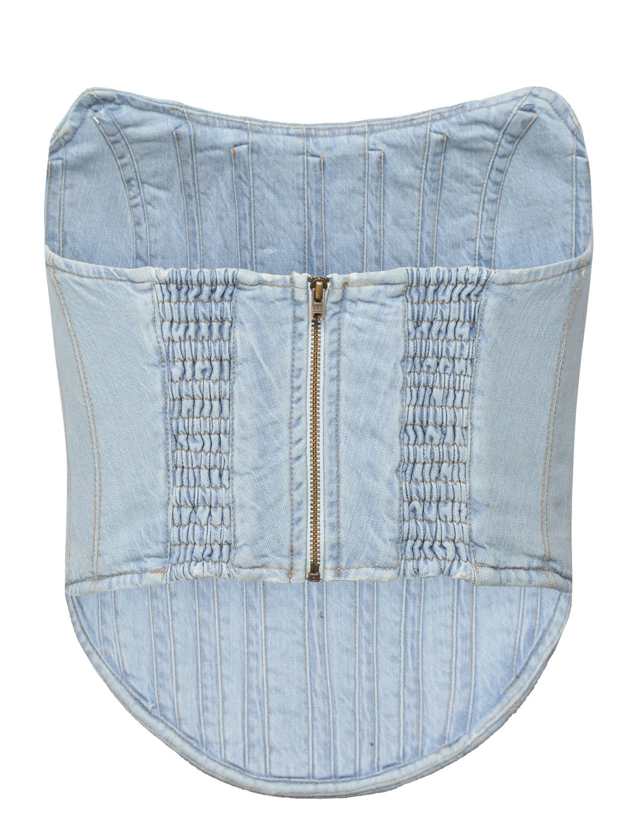 H2O Fagerholt - Aljinz Corsage - crop tops - light blue denim - 1
