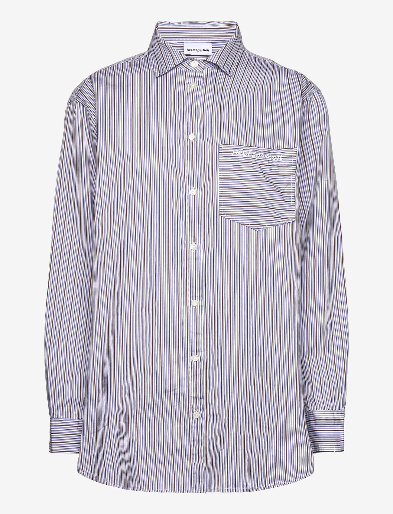 H2O Fagerholt - PJ Shirt - långärmade skjortor - blue stripe - 0