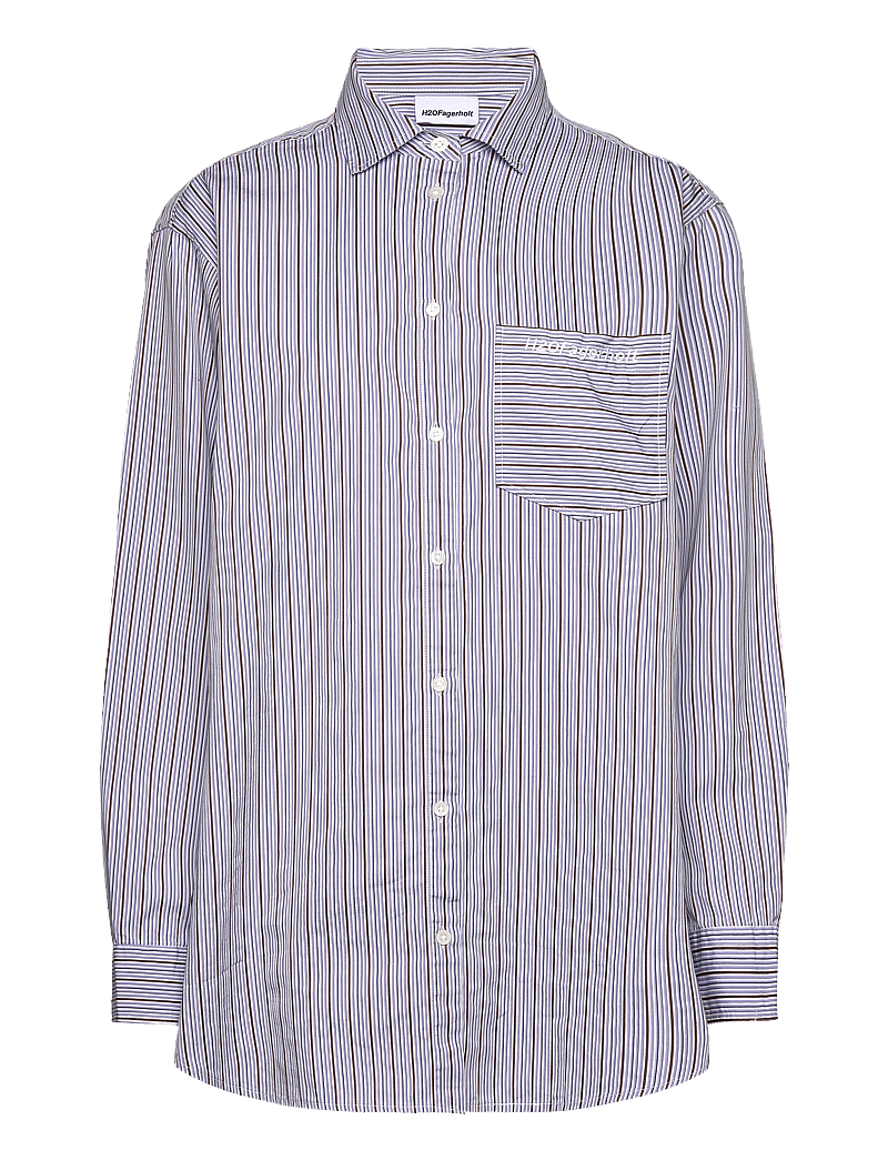 H2O Fagerholt - PJ Shirt - långärmade skjortor - blue stripe - 0