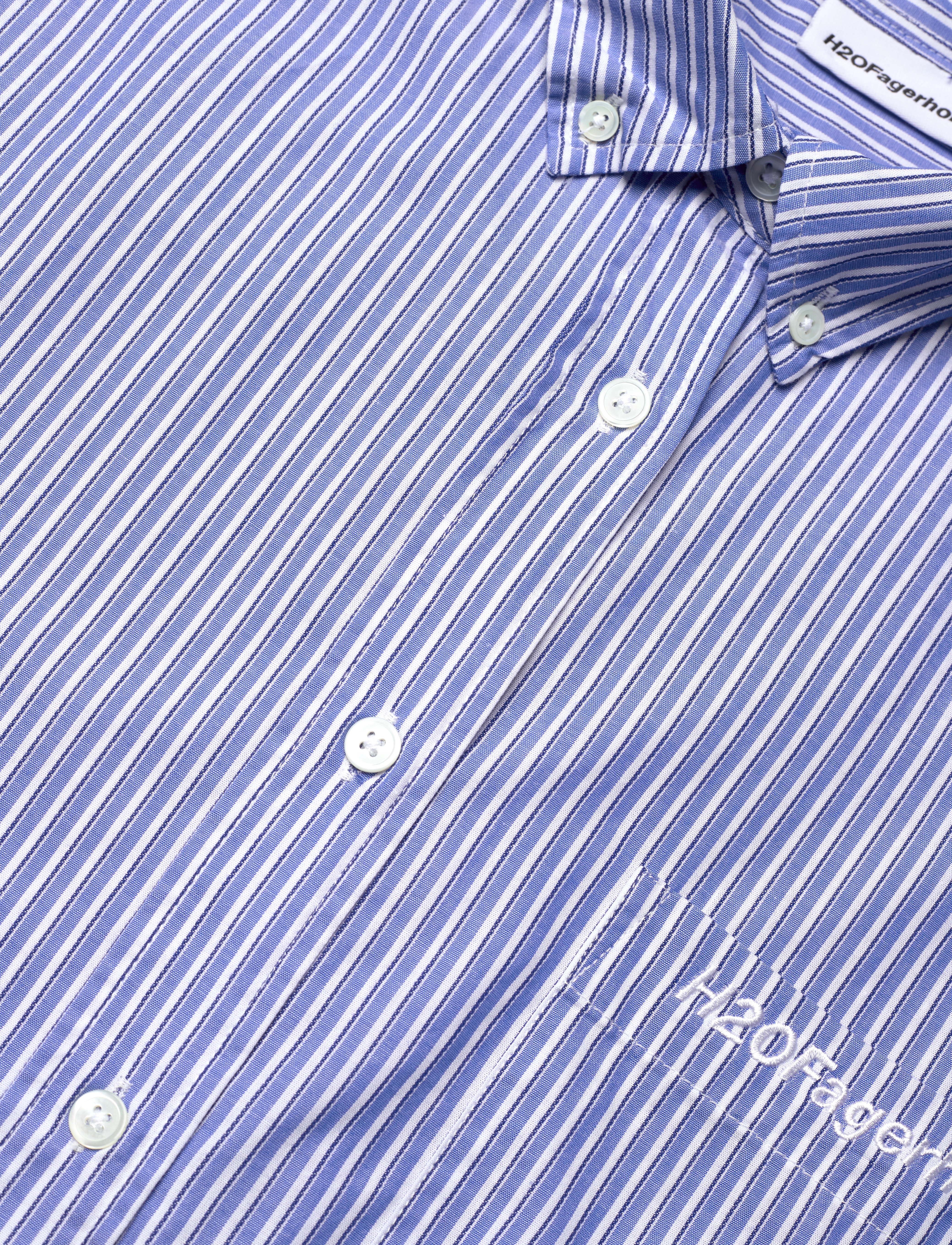H2O Fagerholt - Holiday Shirt - krekli ar garām piedurknēm - blue stripe - 5