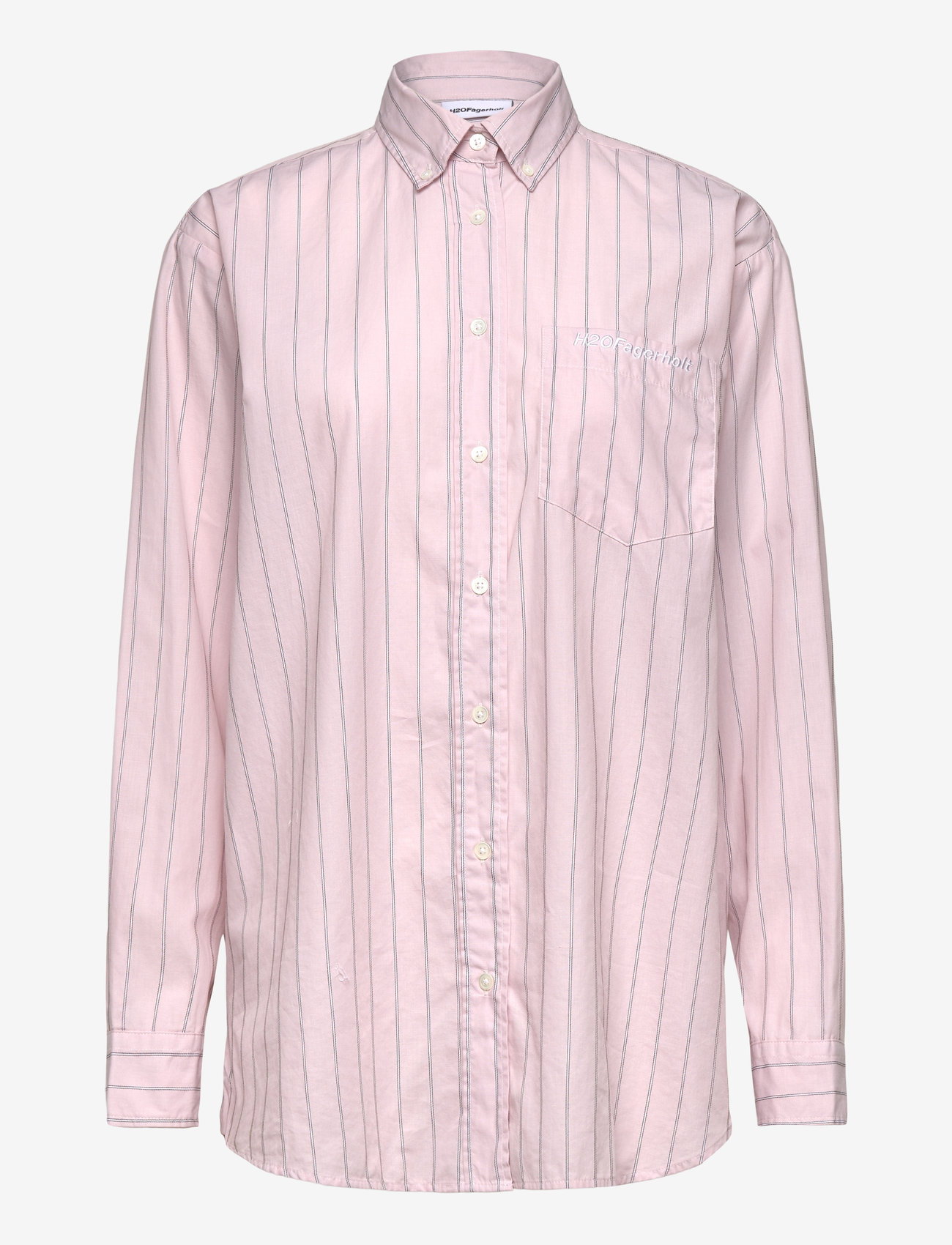 H2O Fagerholt - Holiday Shirt - pikkade varrukatega särgid - dusty rose stripe - 0