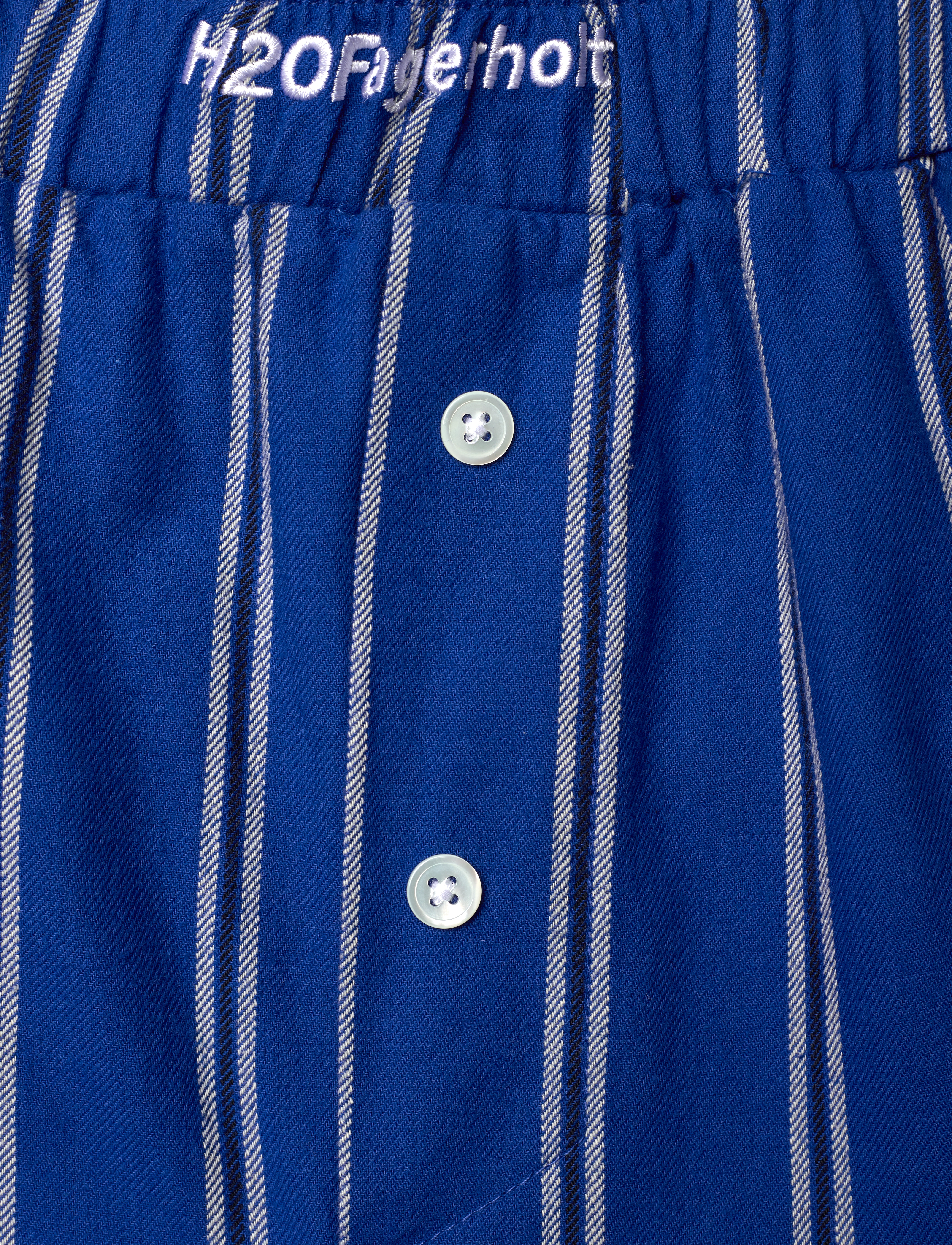 H2O Fagerholt - Holiday Pants - natbukser - black/blue stripe - 2