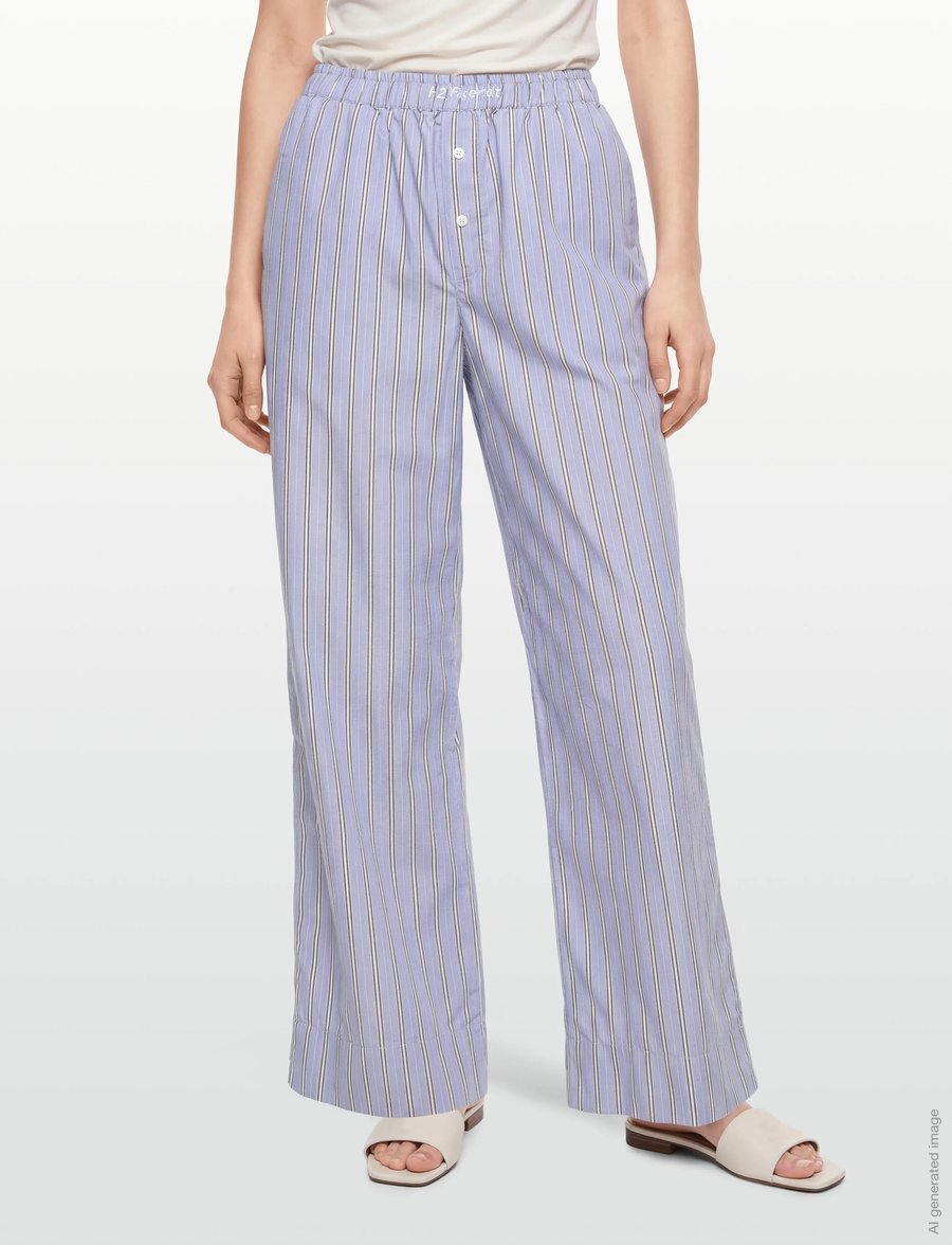 H2O Fagerholt - Holiday Pants - hosen mit weitem bein - dark blue stripe - 3