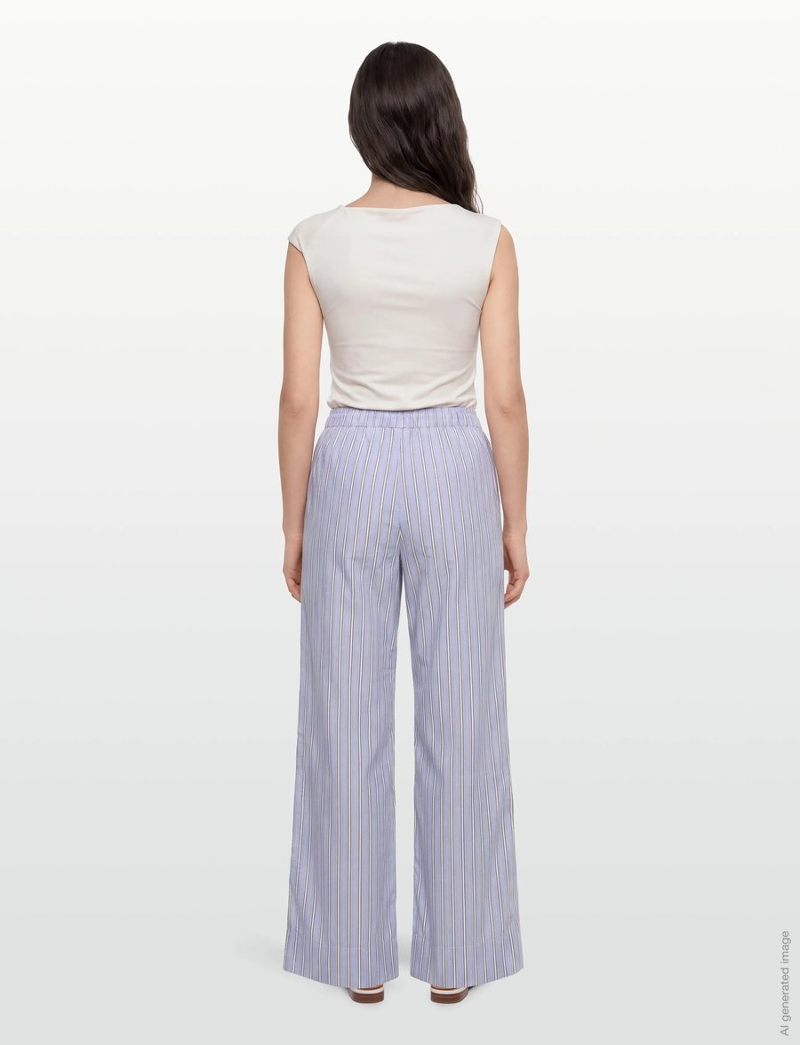 H2O Fagerholt - Holiday Pants - hosen mit weitem bein - dark blue stripe - 4