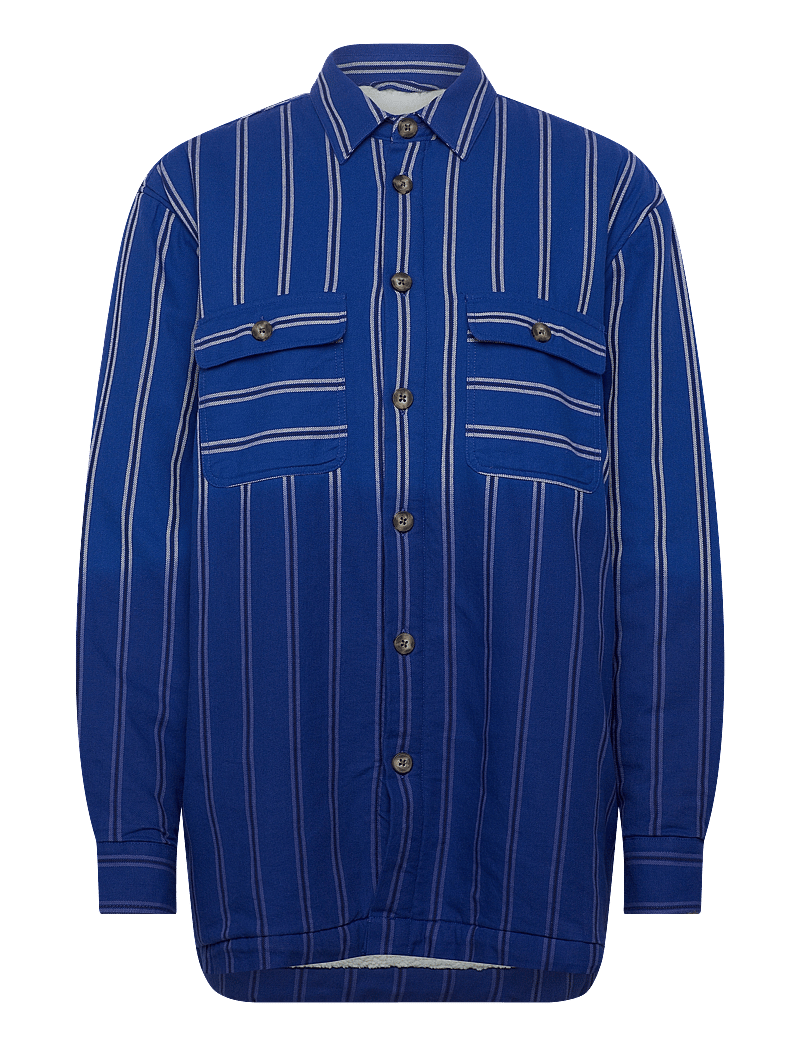 H2O Fagerholt - Como Pile Shirt - pealissärgid - black/blue stripe - 0