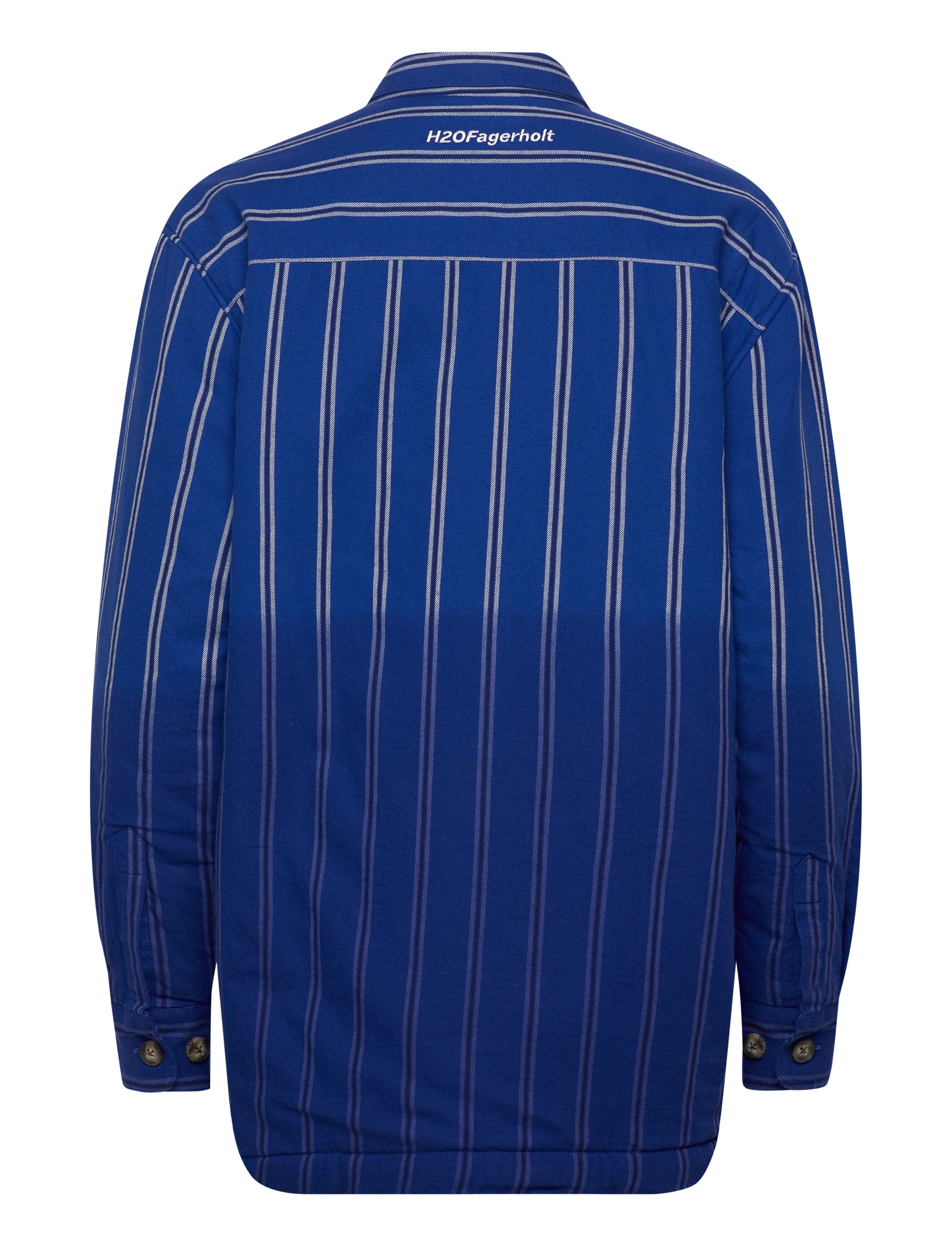 H2O Fagerholt - Como Pile Shirt - overshirts - black/blue stripe - 1
