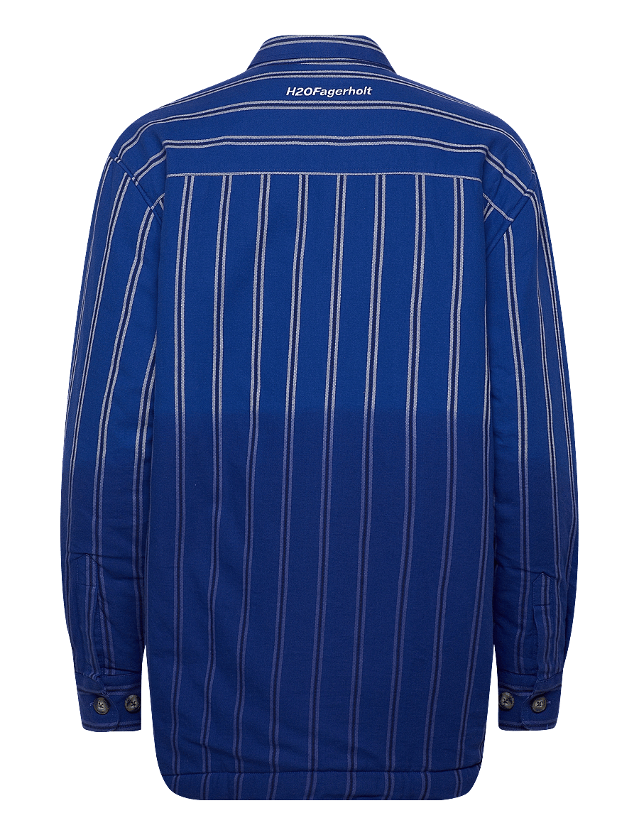 H2O Fagerholt - Como Pile Shirt - overshirts - black/blue stripe - 1