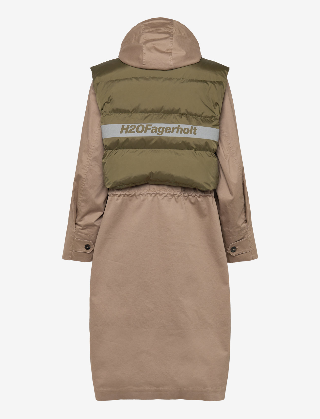 H2O Fagerholt - Sherlock Coat - sand/dark green moss - 1