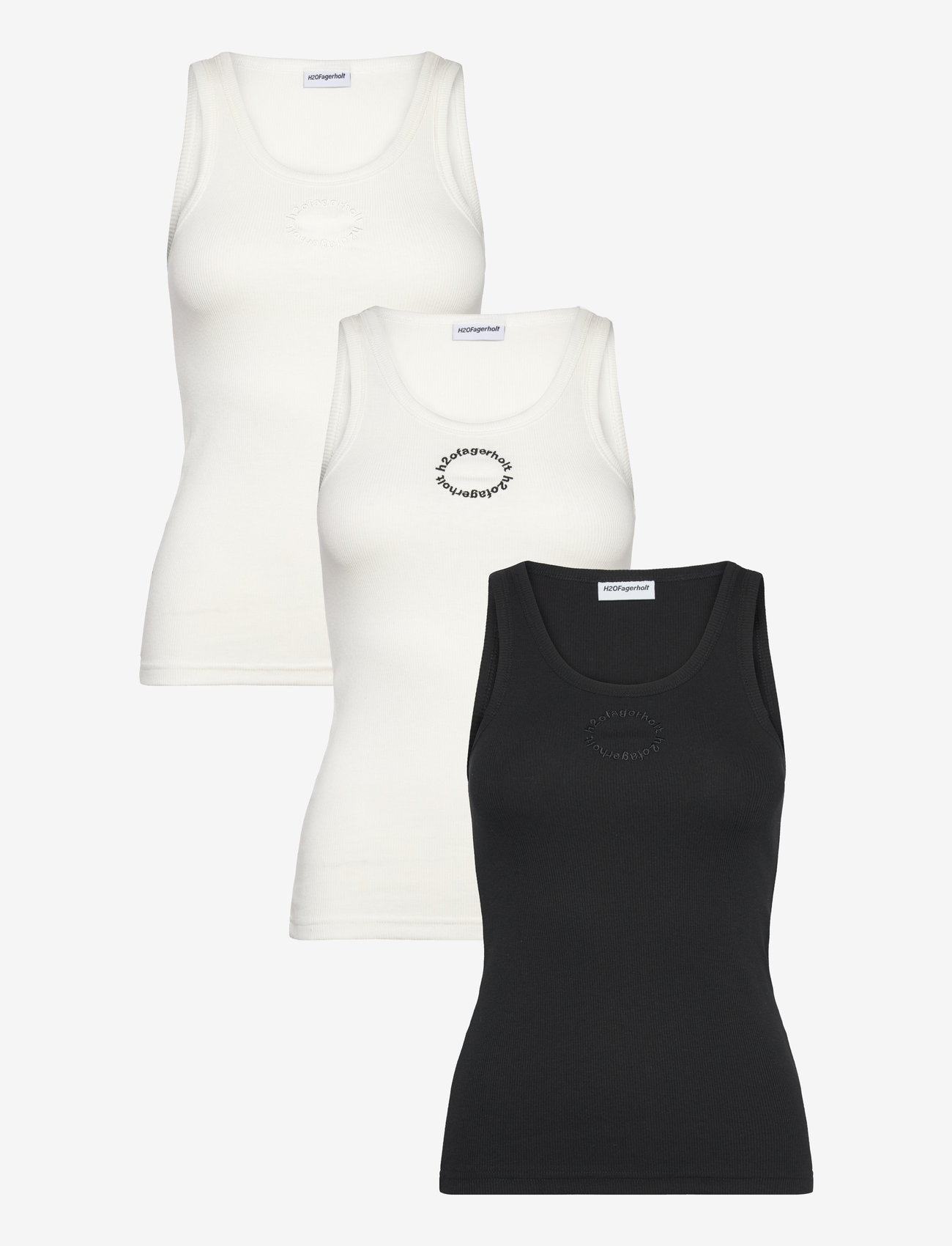 H2O Fagerholt - 3 Pack Tank Top - white/black - 0