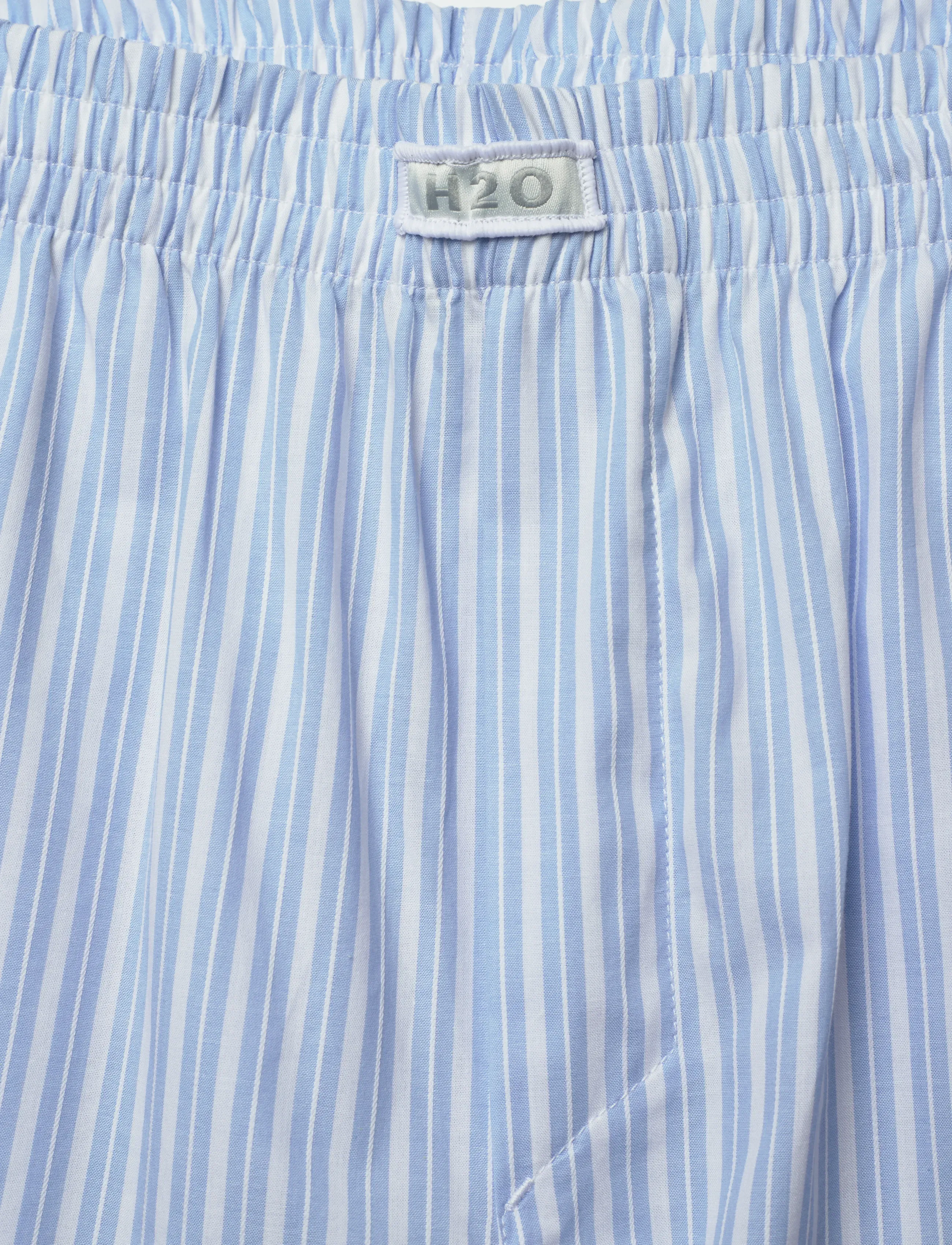 H2O - Rønne Essential Pajamas Pants - casual trousers - light blue/white - 3